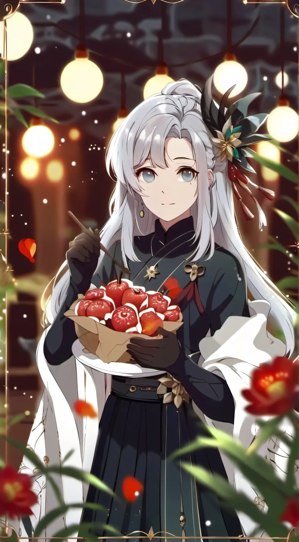 ai character: Rose background