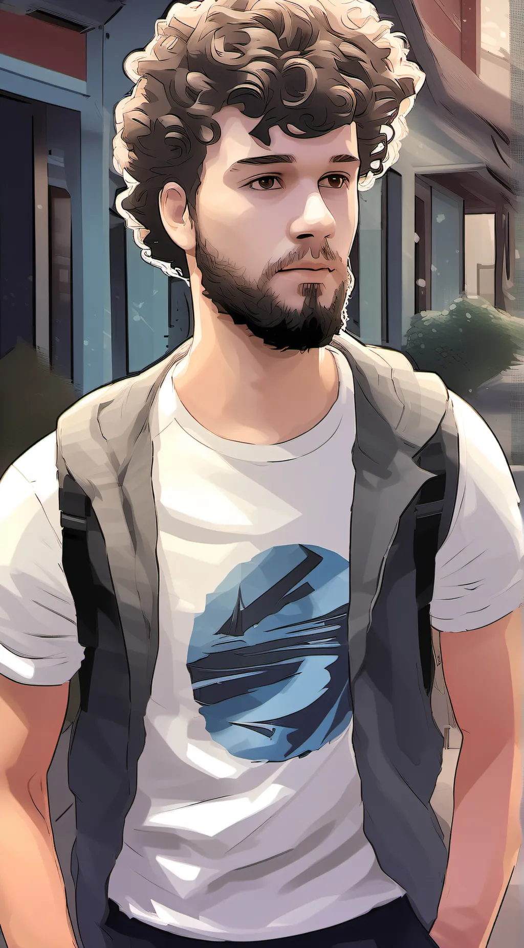 ai character: jmancurly background