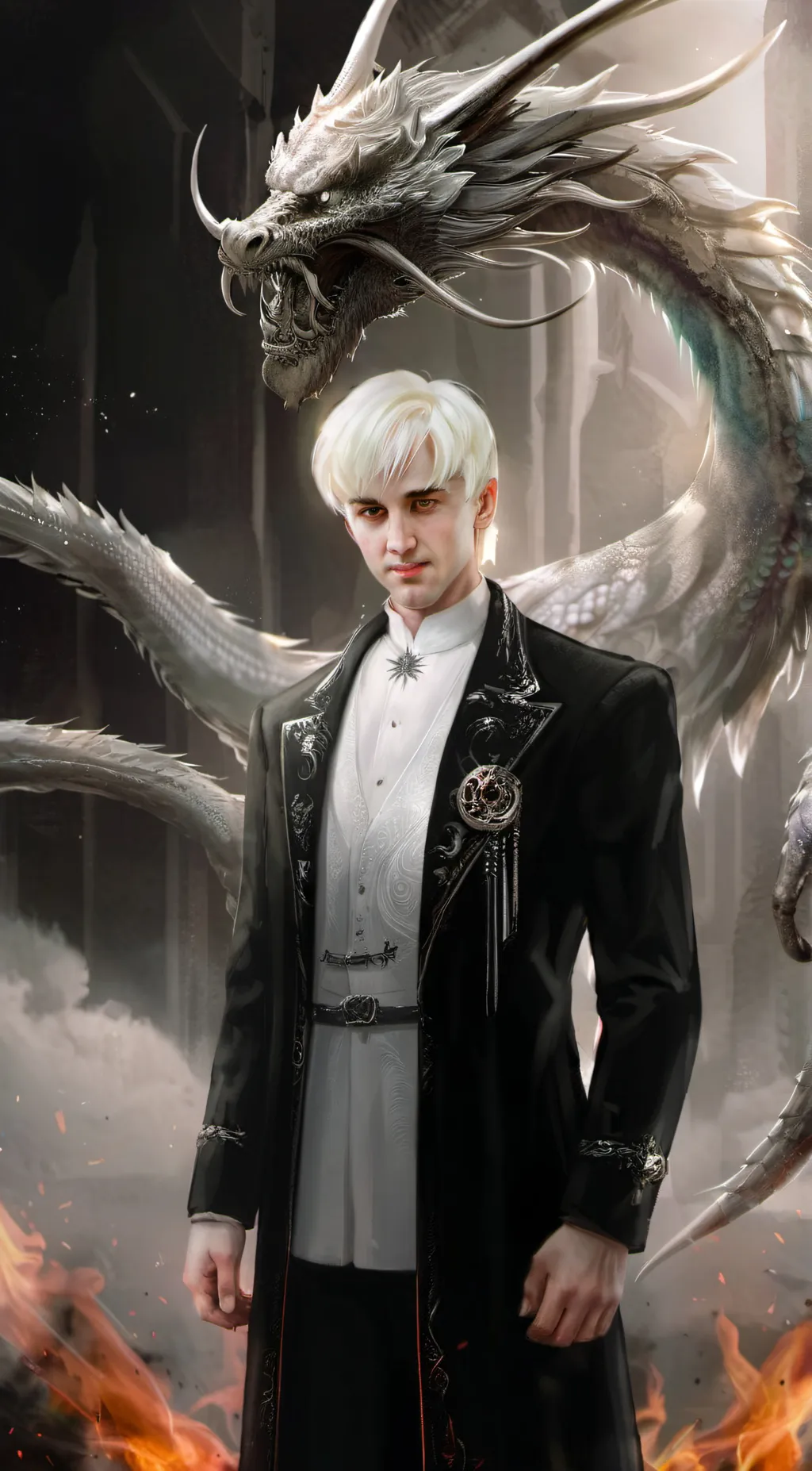 ai character: draco/ferret boiii background