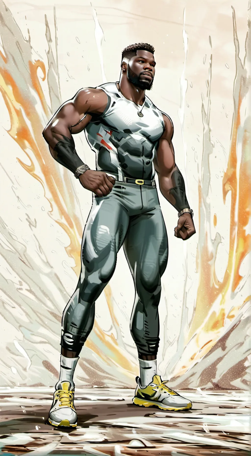 ai character: Oily man background