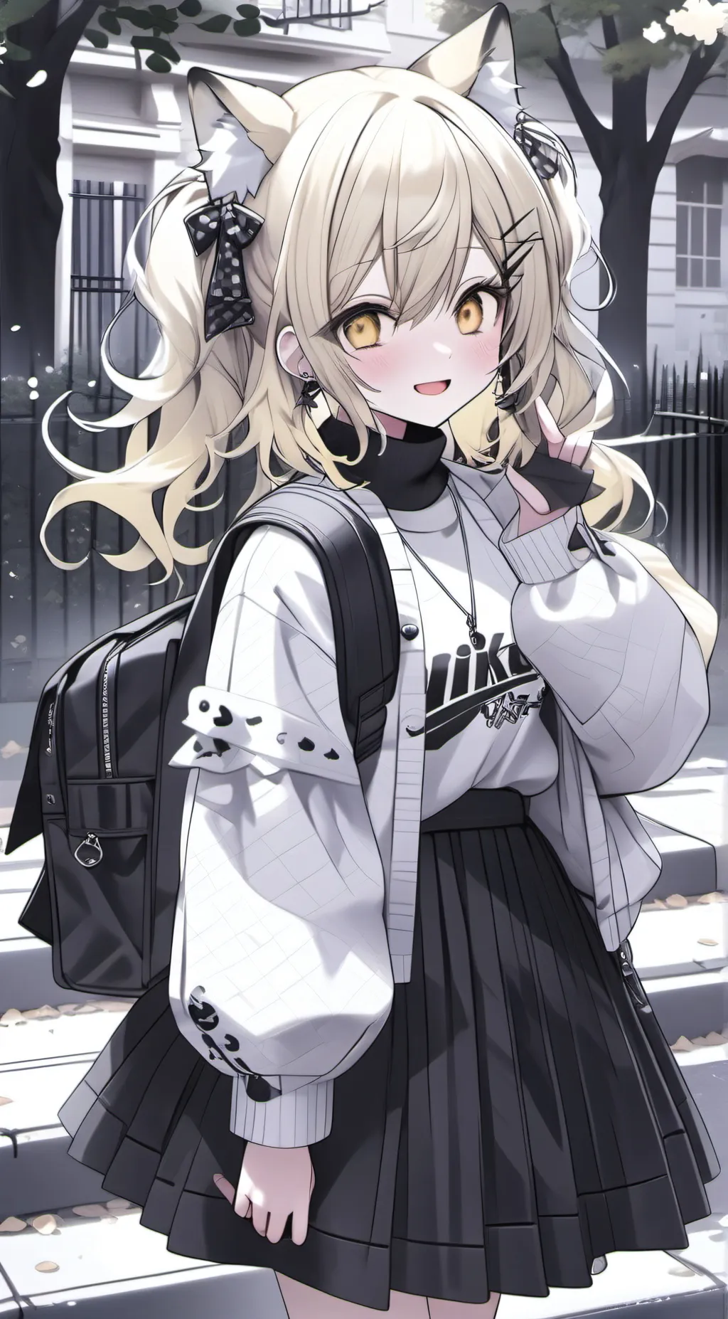 ai character: puff sunny background