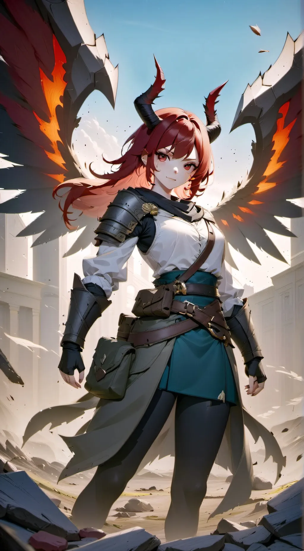 ai character: Amber background