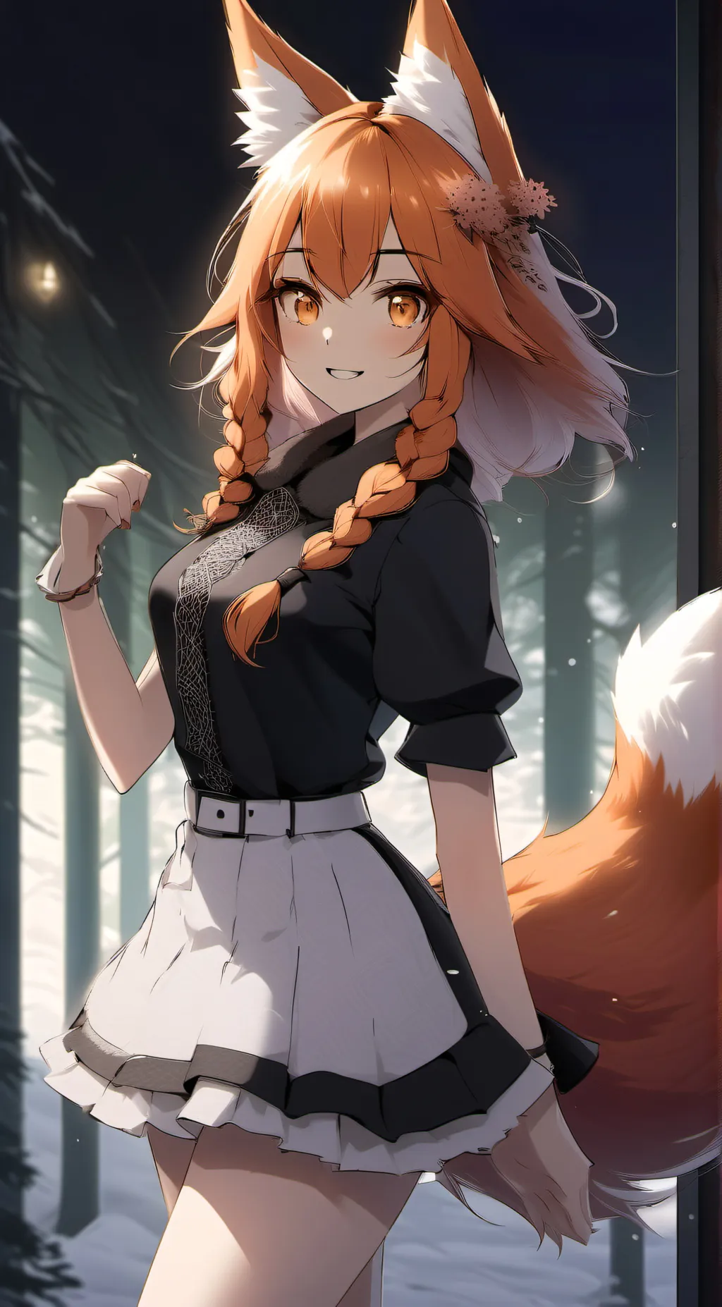 ai character: Amber background