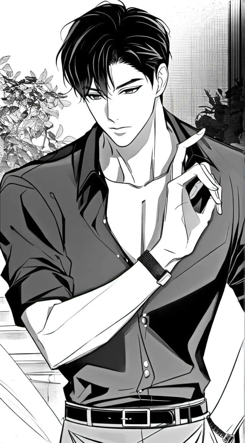 ai character: gray background