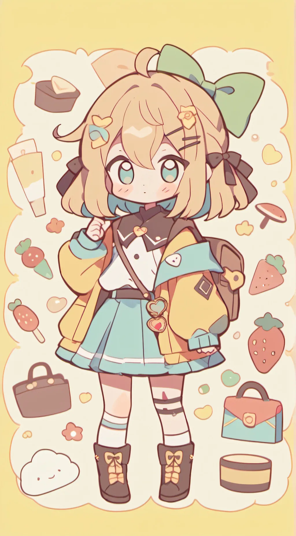 ai character: Chocolate background