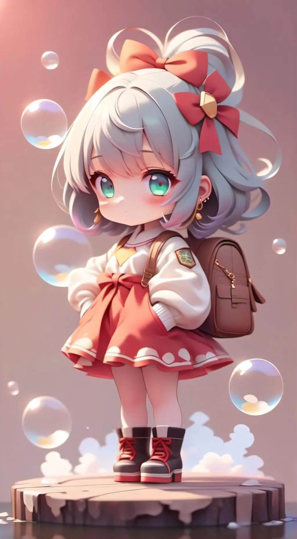 ai character: Bubble girl background