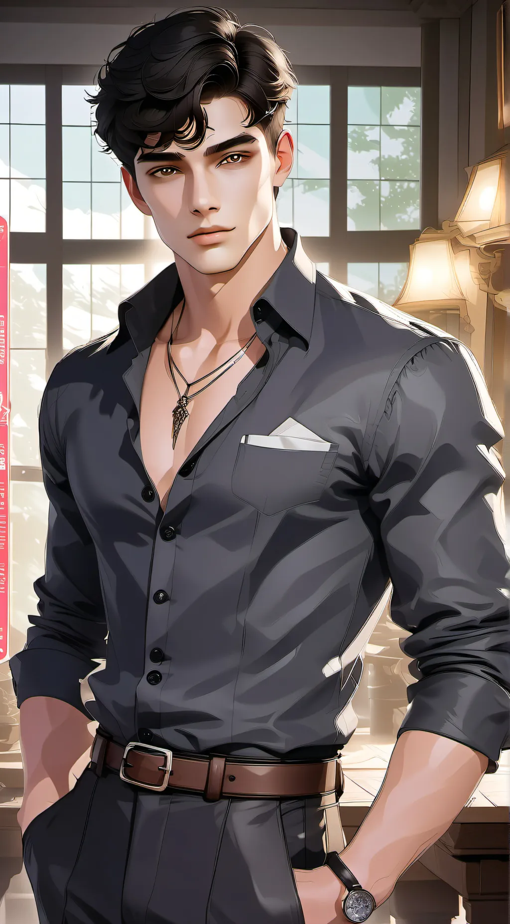 ai character: Leon background