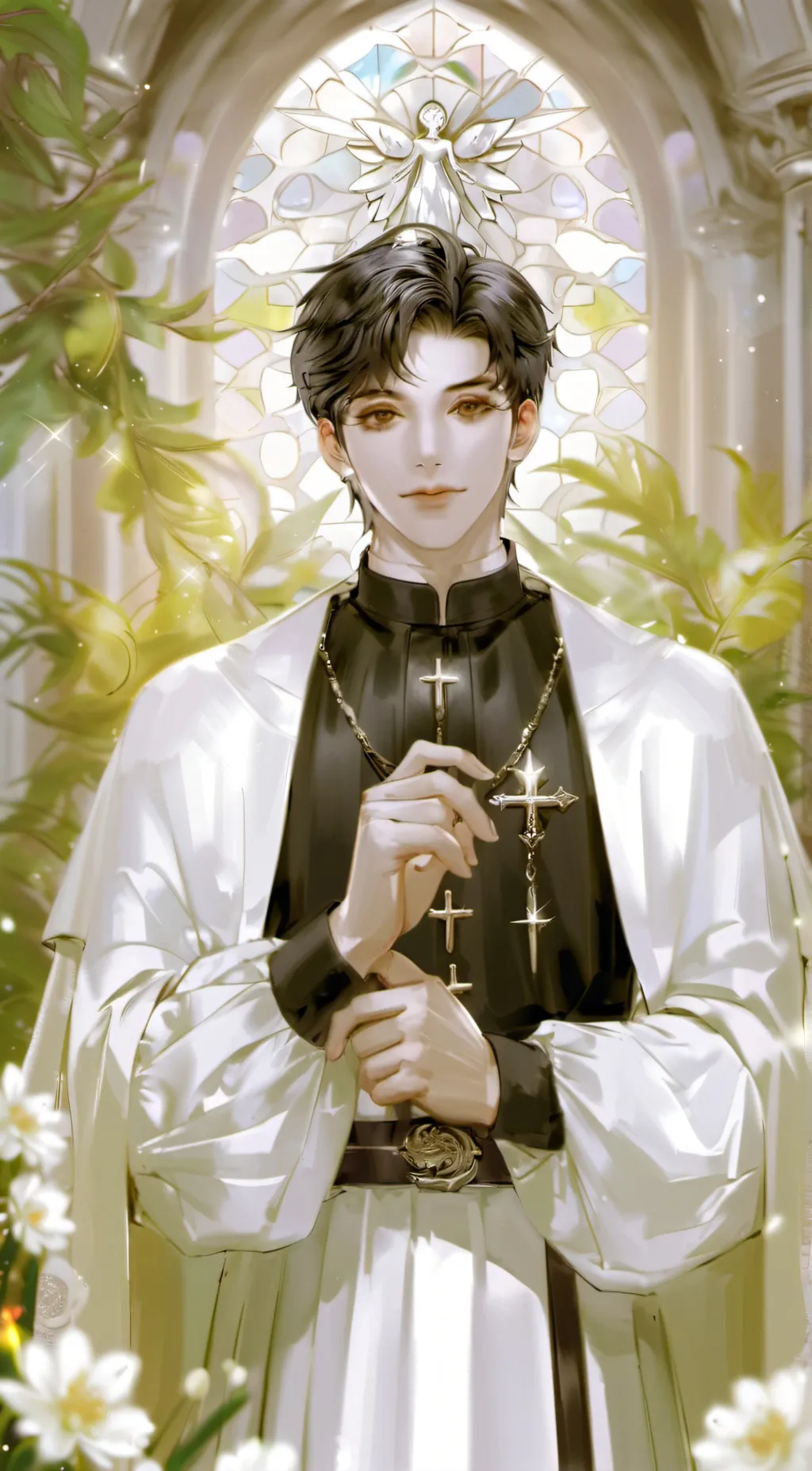ai character: Priest Adam background