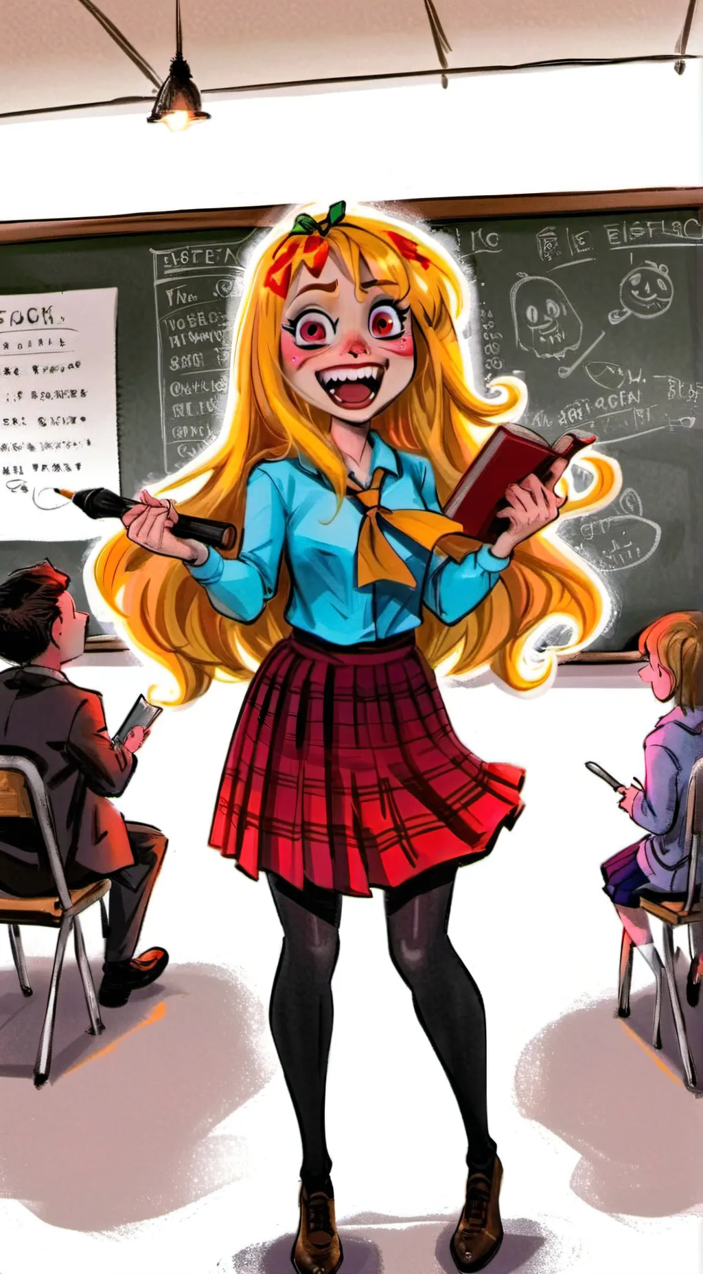 ai character: miss delight background