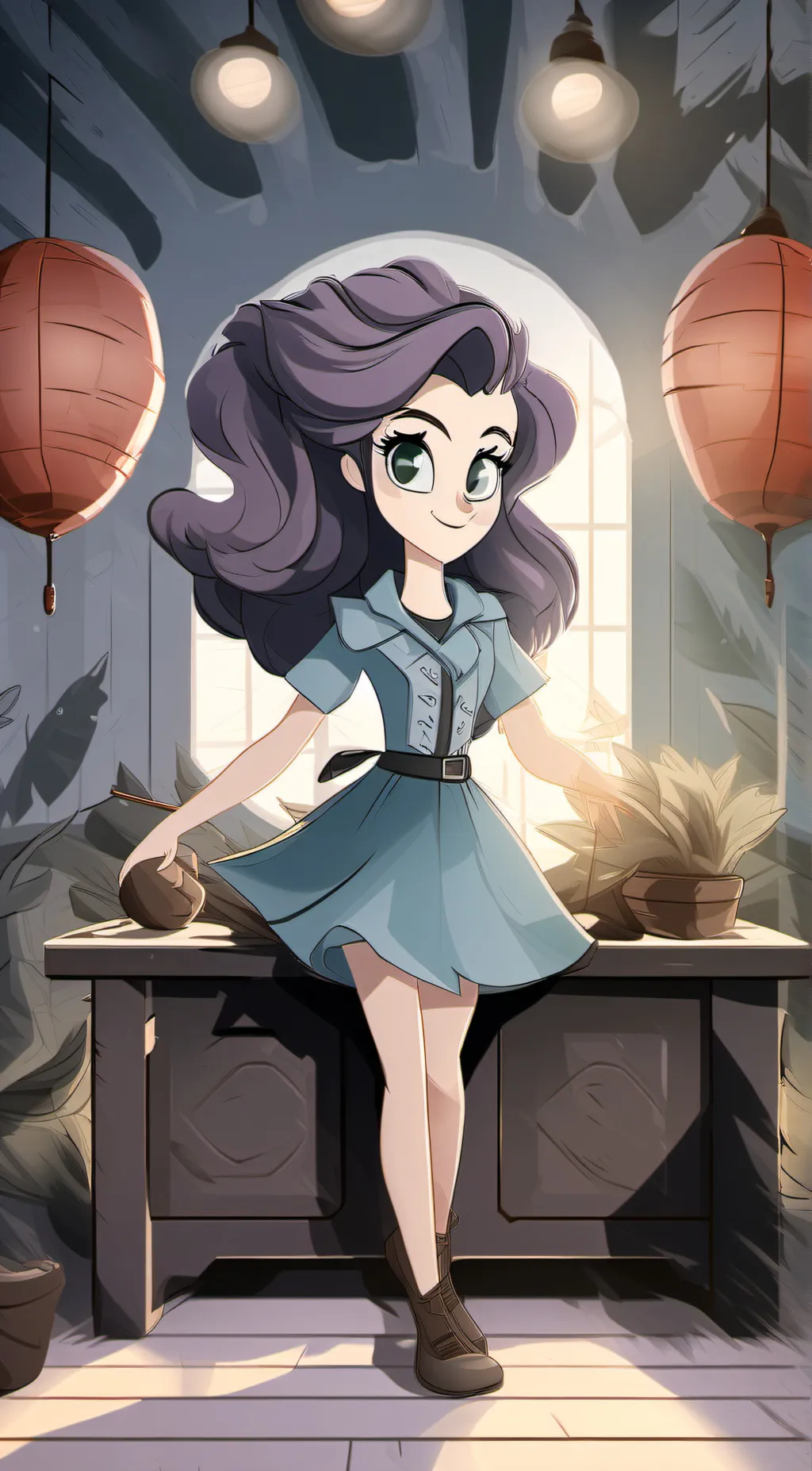 ai character: Rarity background