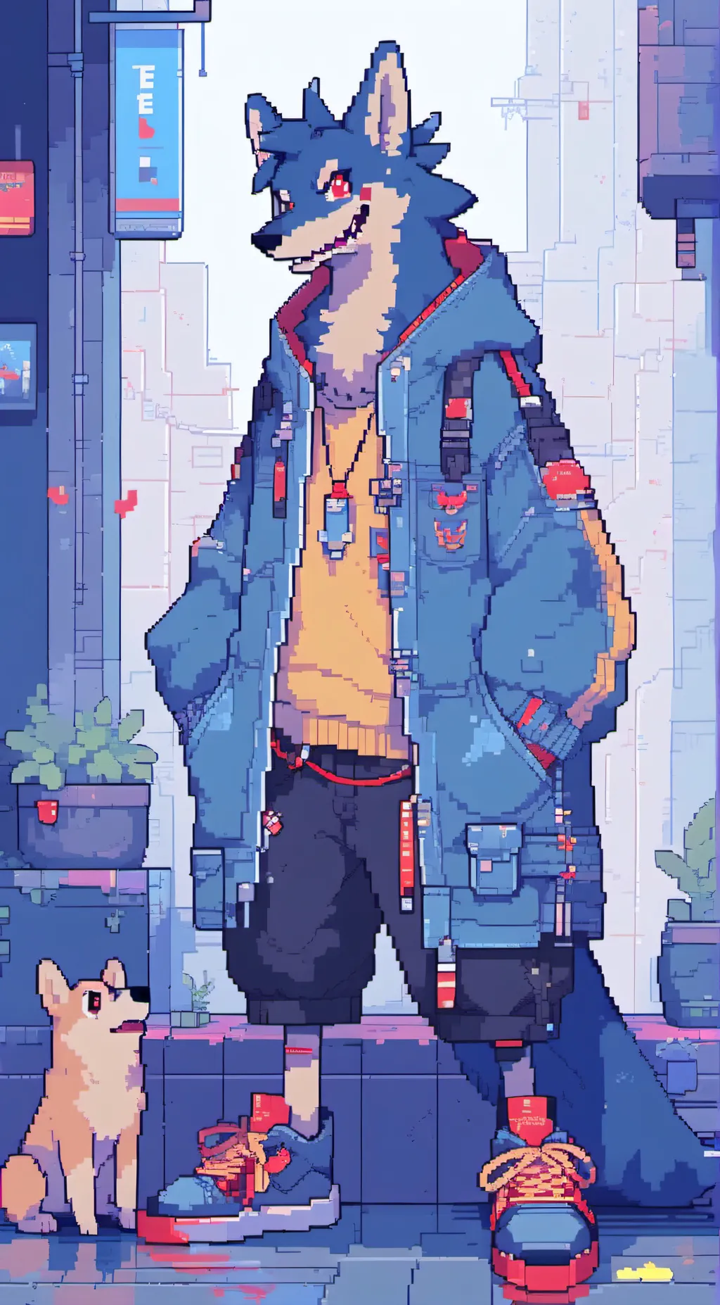 ai character: Huggy wuggy background