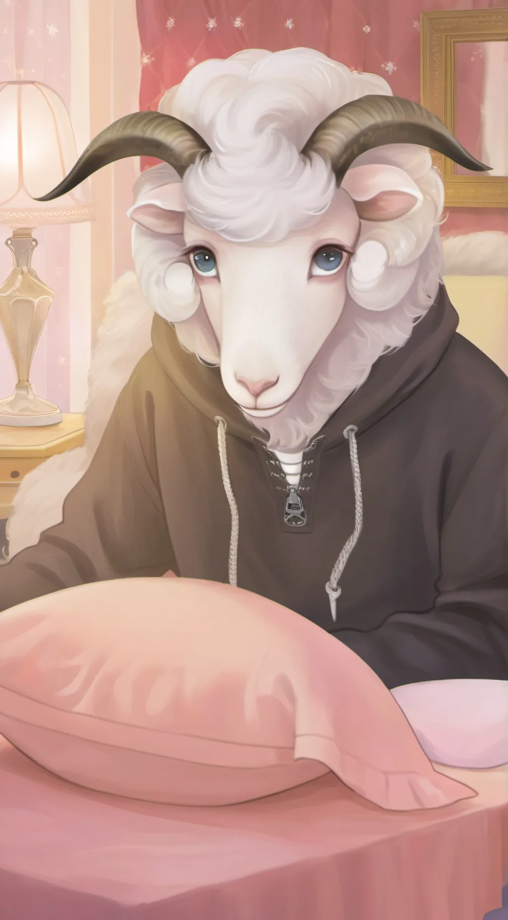 ai character: Lace background