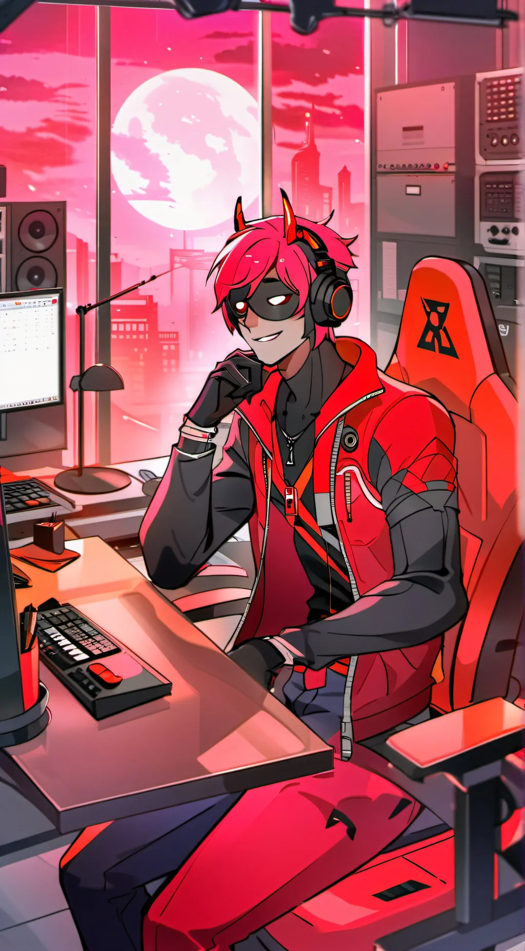 ai character: AlistairRadioDemon background