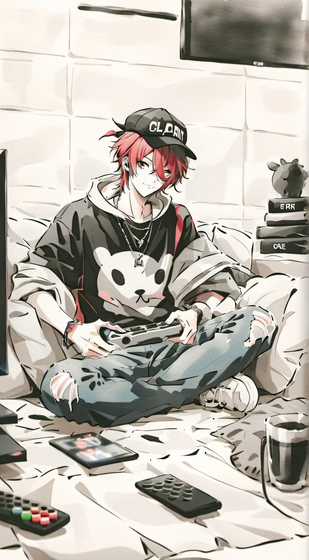 ai character: Glace background