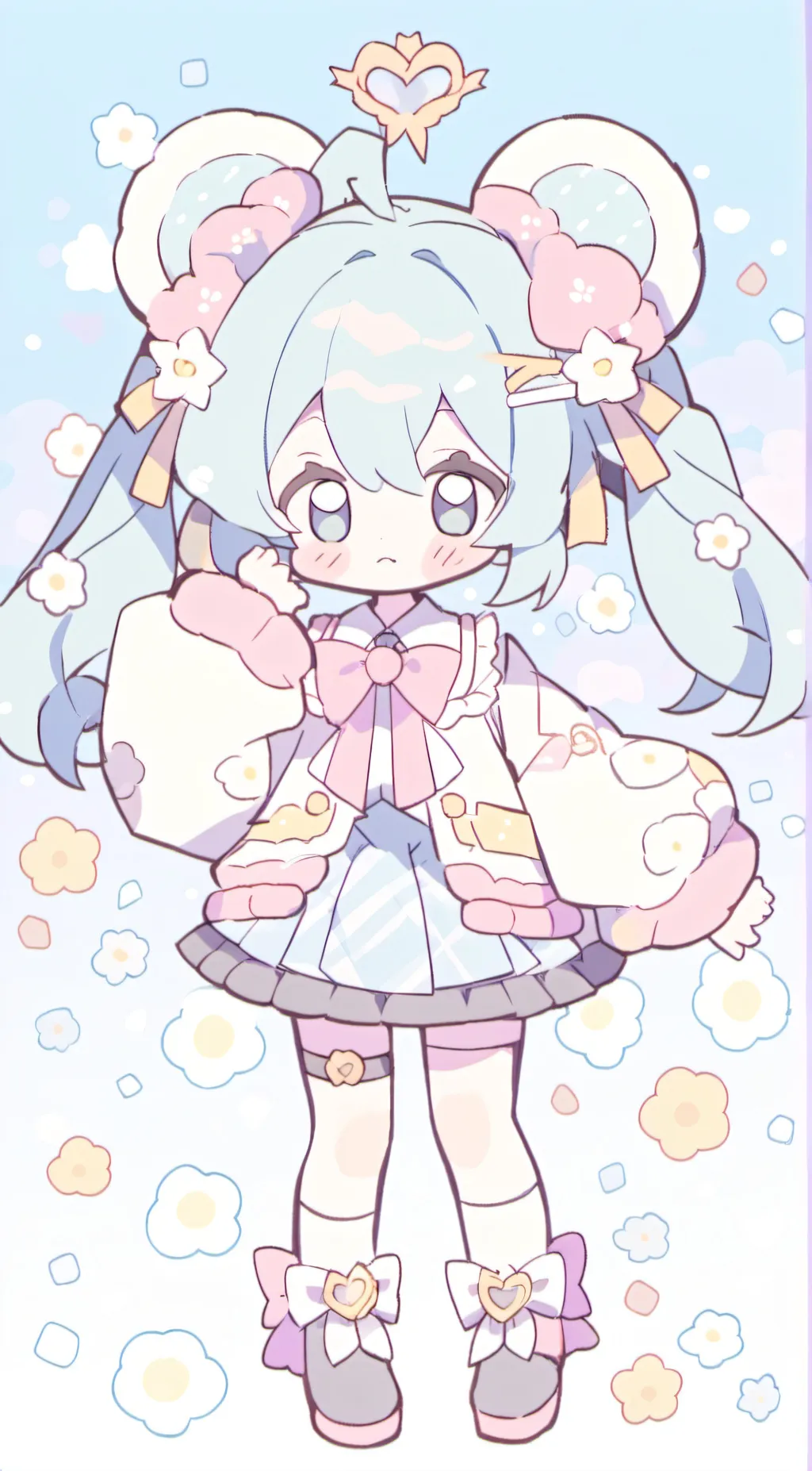ai character: Chibi miku background