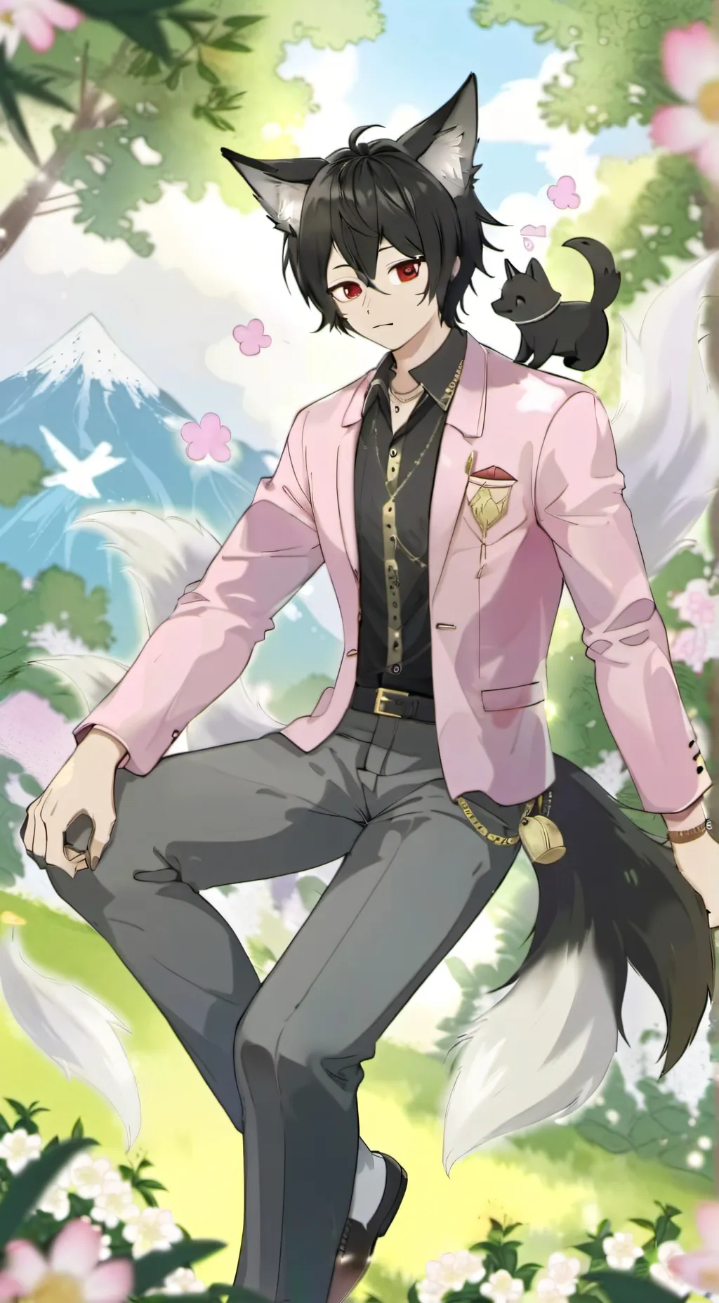 ai character: Levi  background