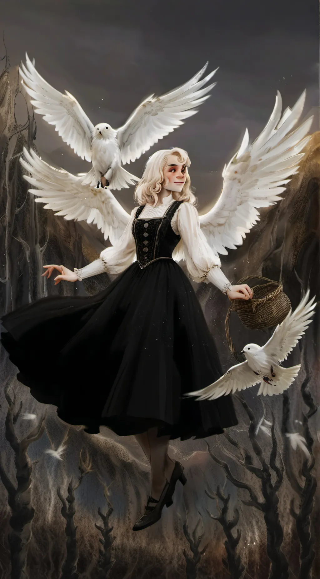 ai character: mother of the bird background