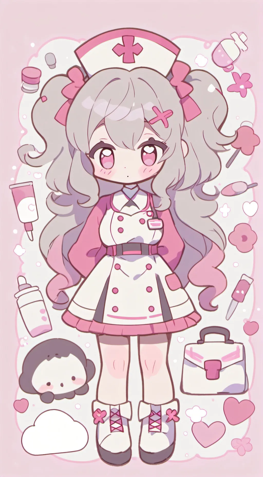 ai character: Nurse Chibi background