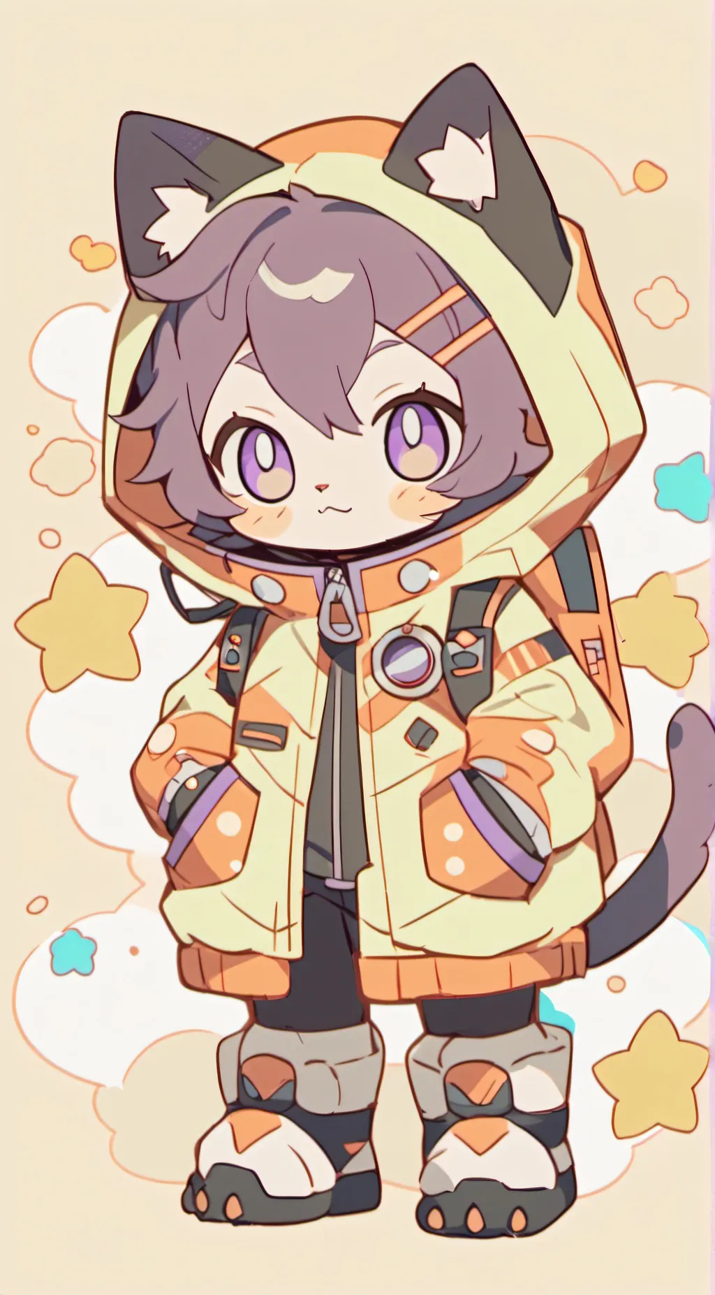 ai character: bubble background