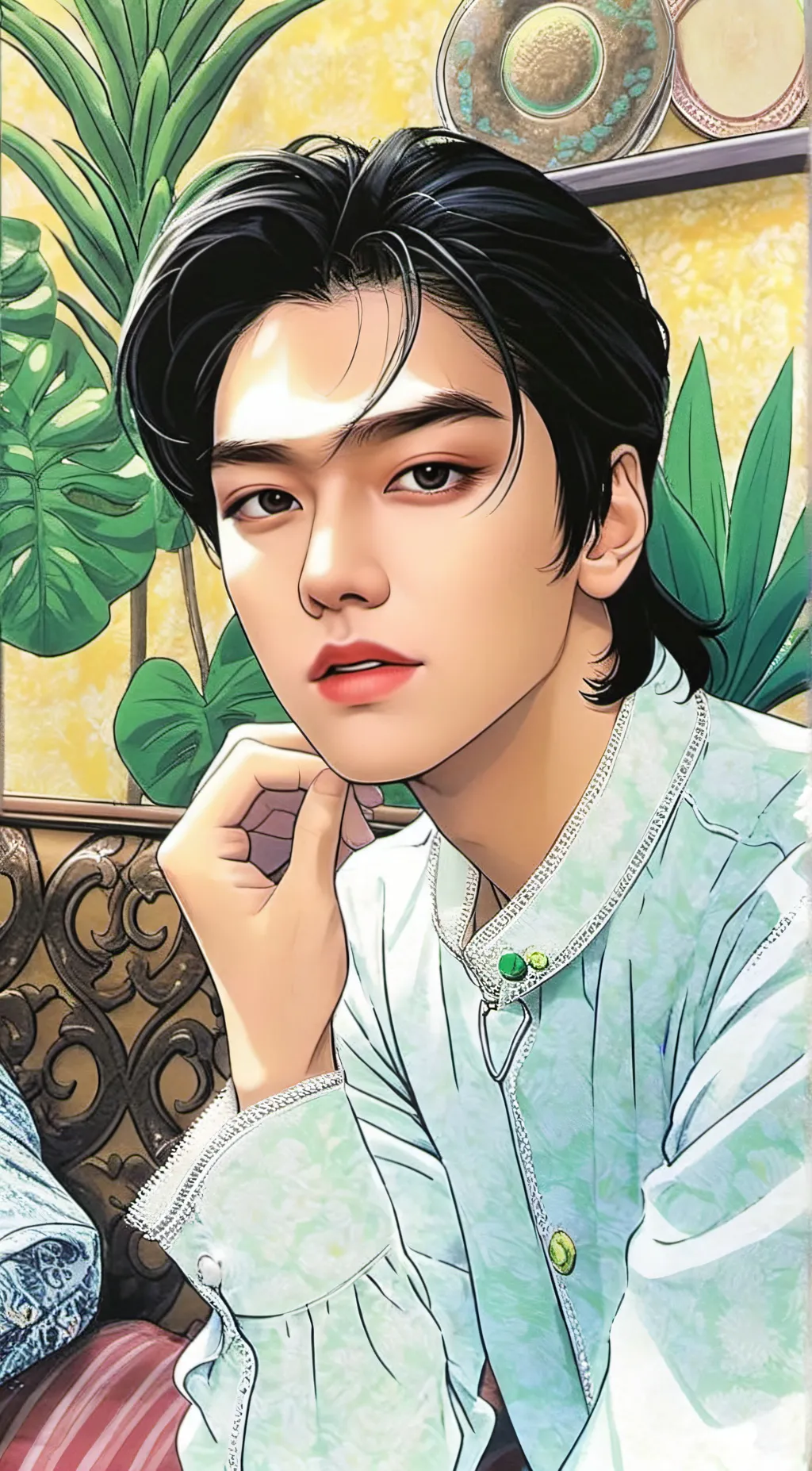 ai character: Boss chikamon background