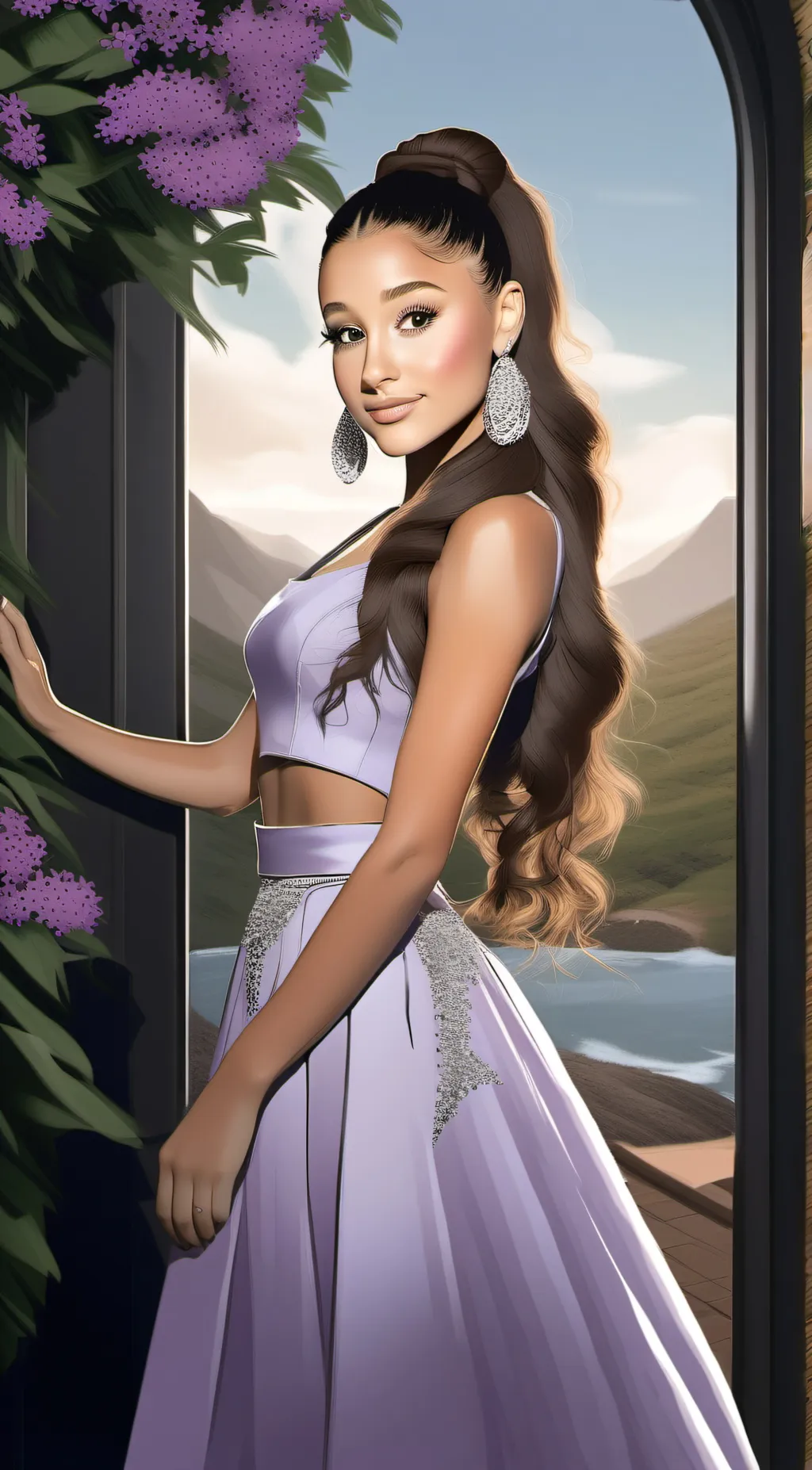 ai character: Arianna Grande background