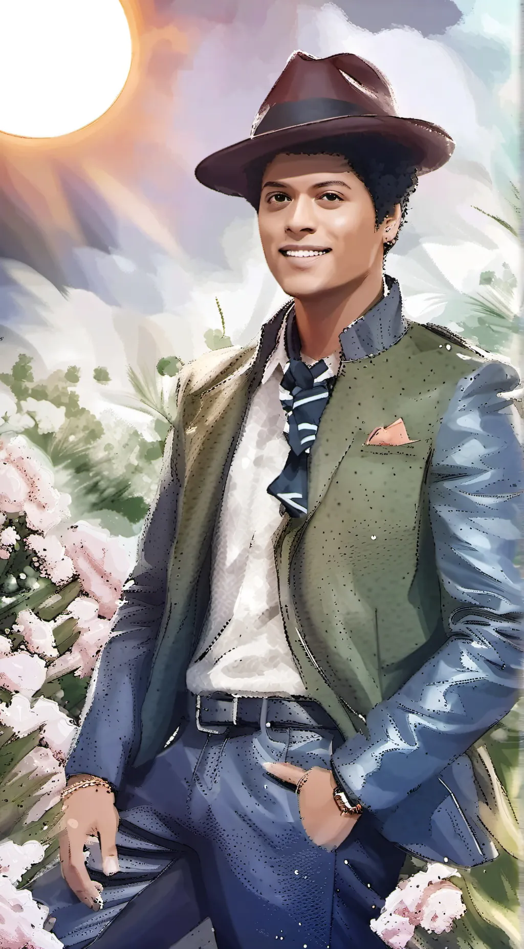 ai character: bruno mars background