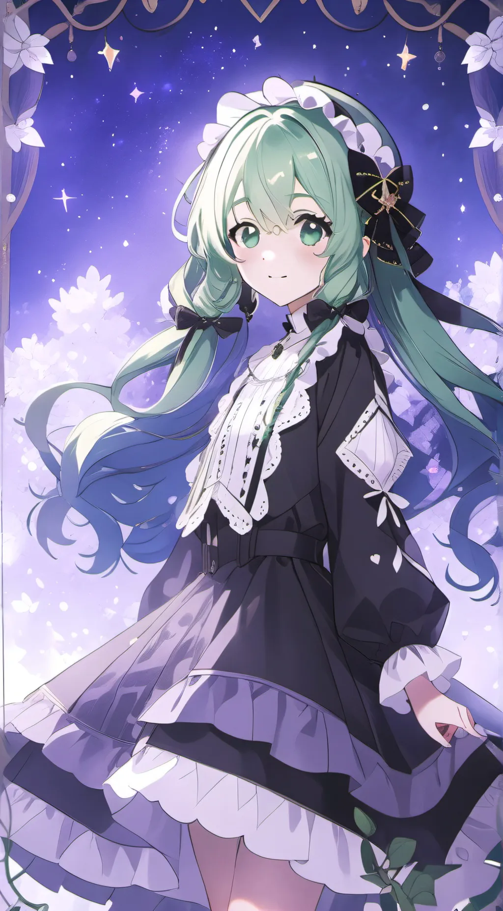 ai character: lilac background