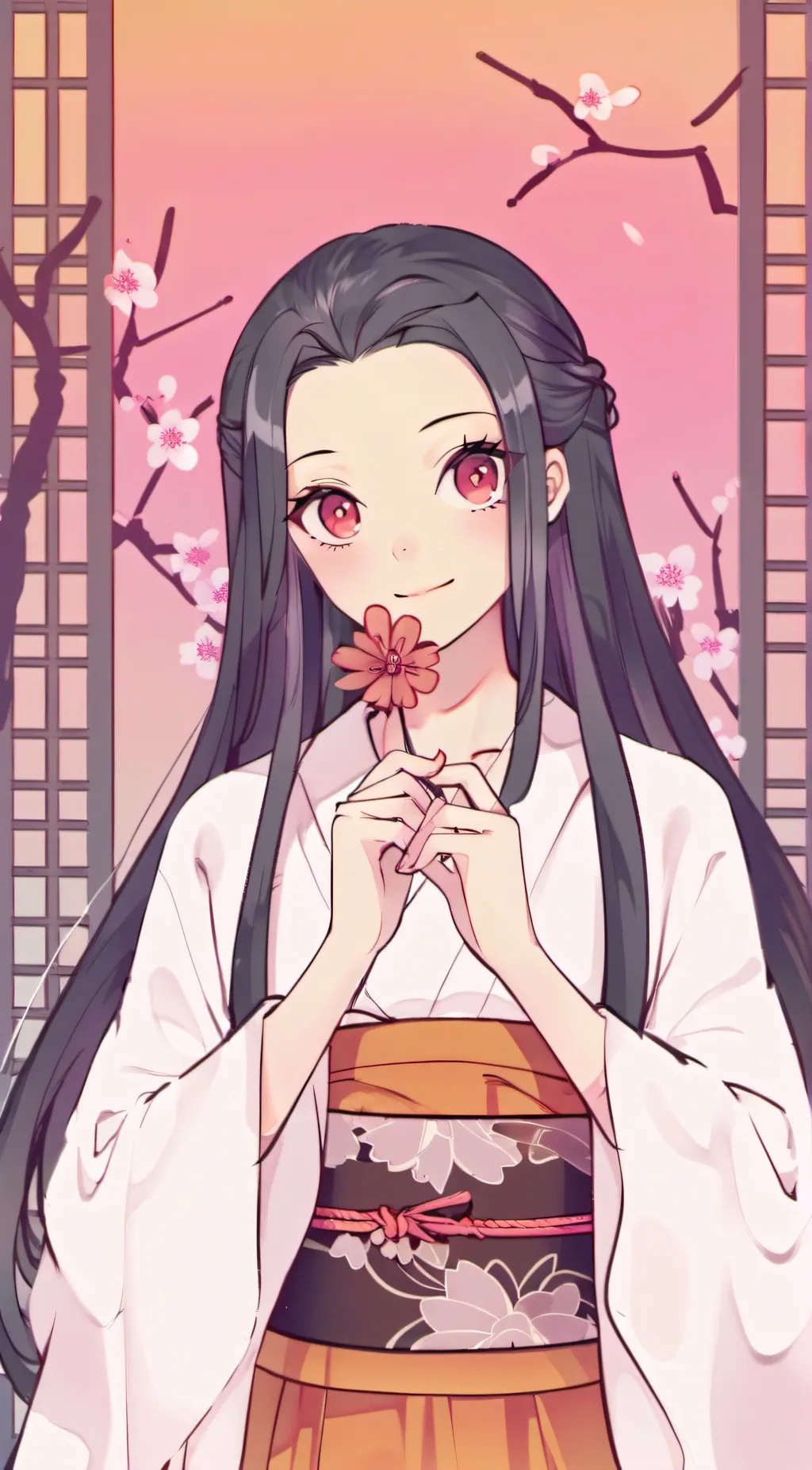 ai character: human nezuko background