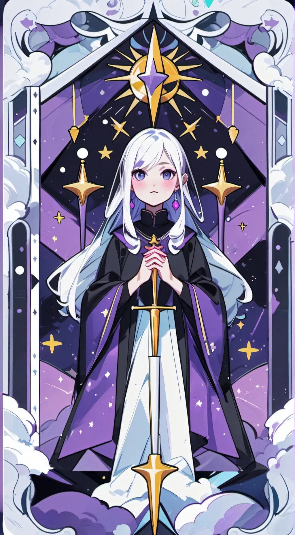 ai character: Moon goddess background
