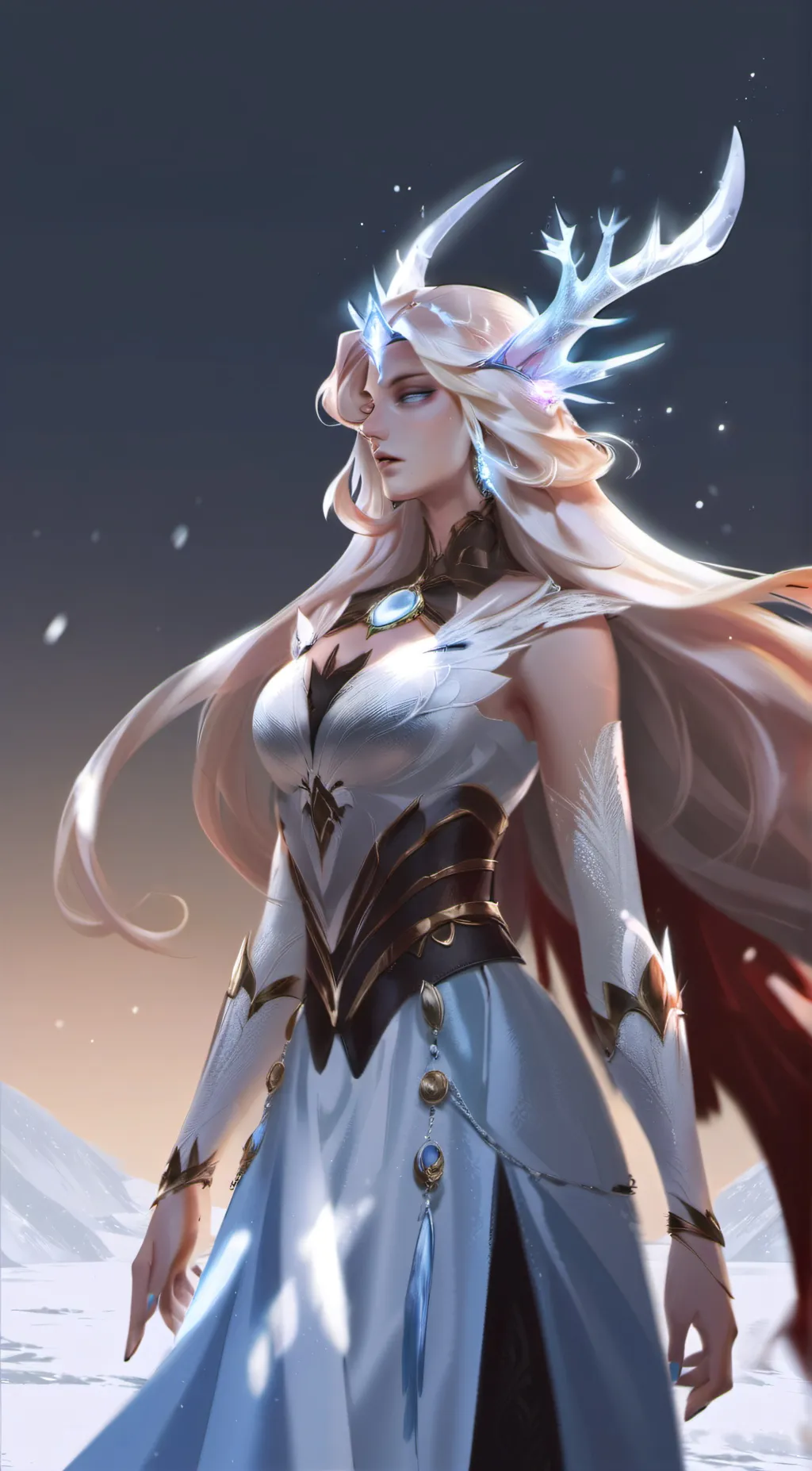 ai character: Aurora background