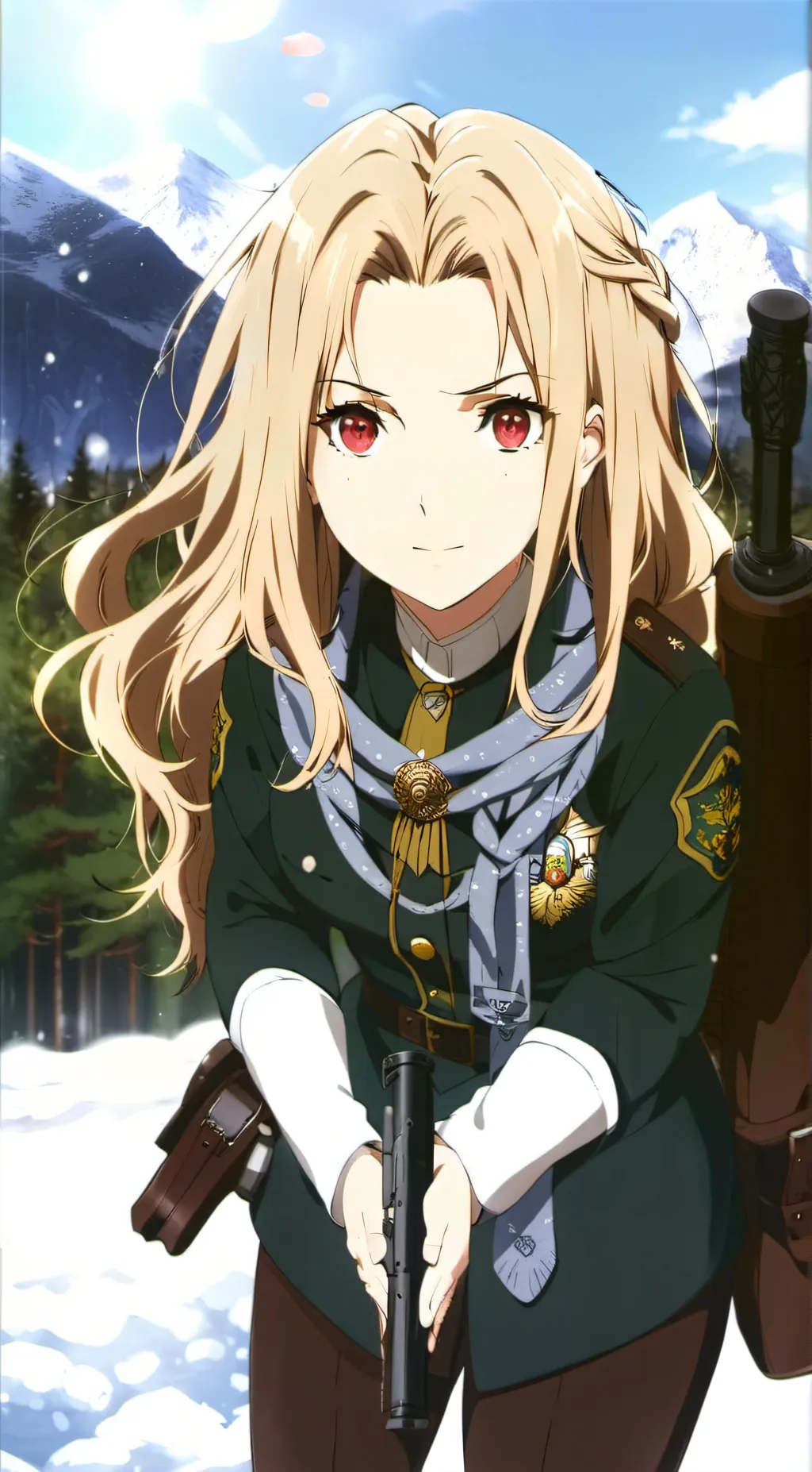 ai character: Private Paige  background