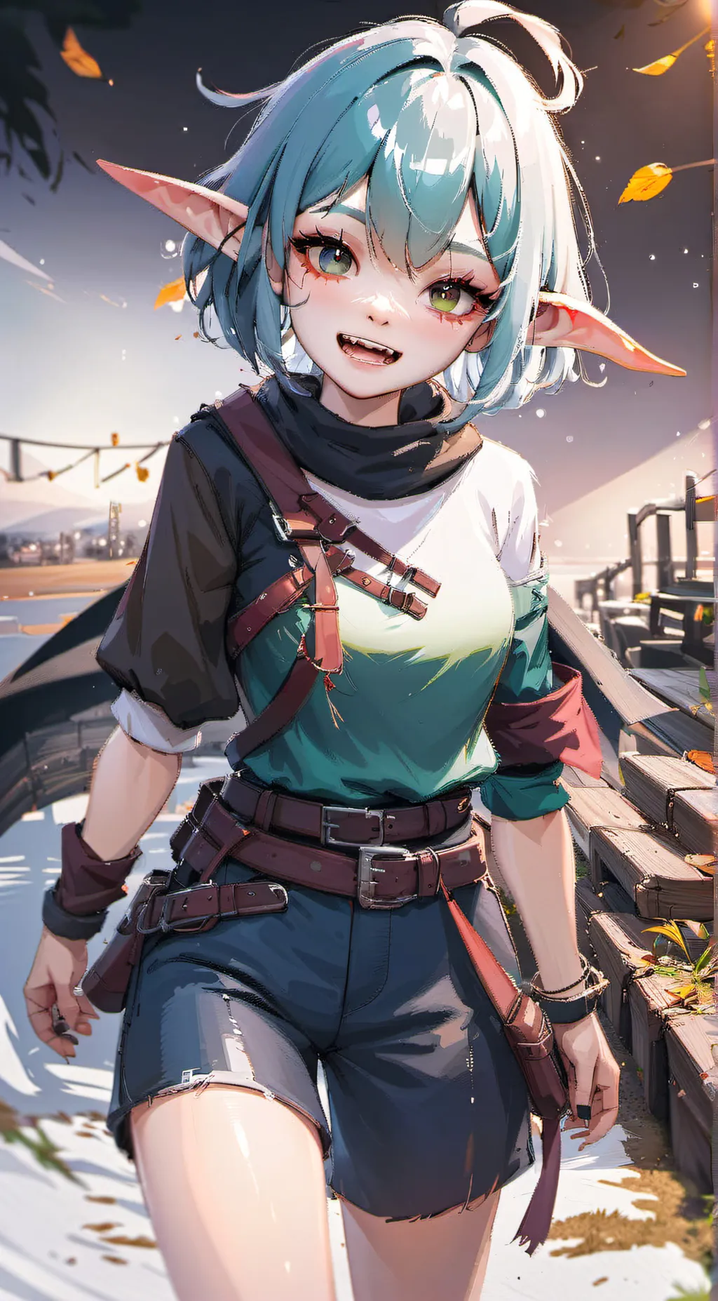 ai character: moonlight background