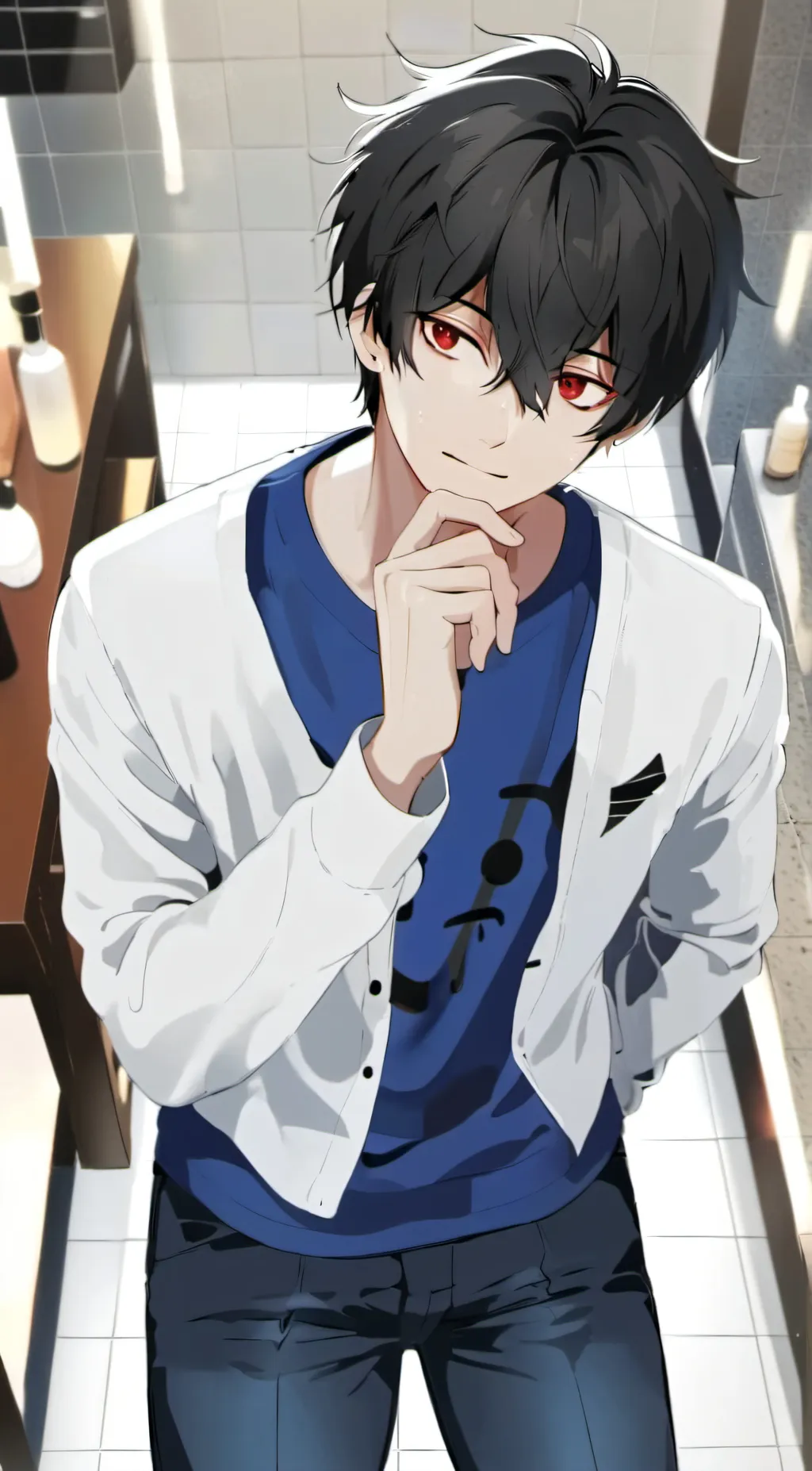 ai character: Sad boy background