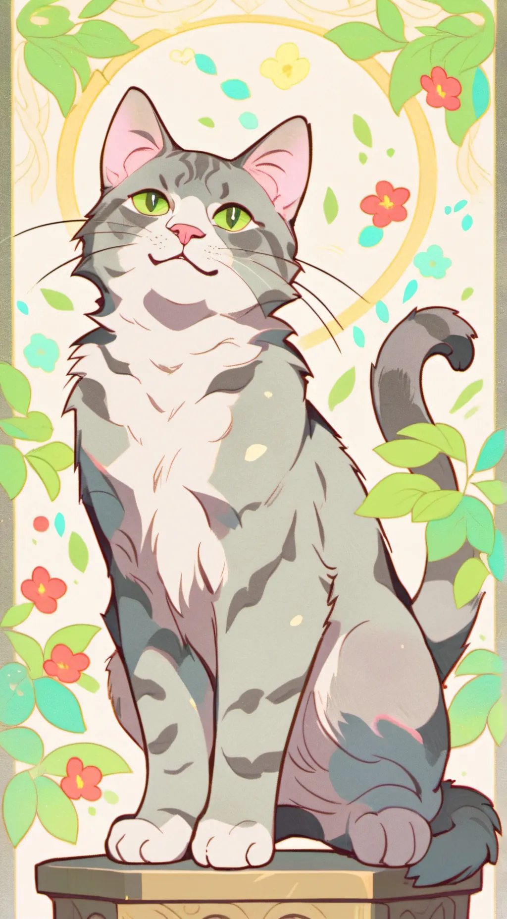 ai character: Paws of fire background