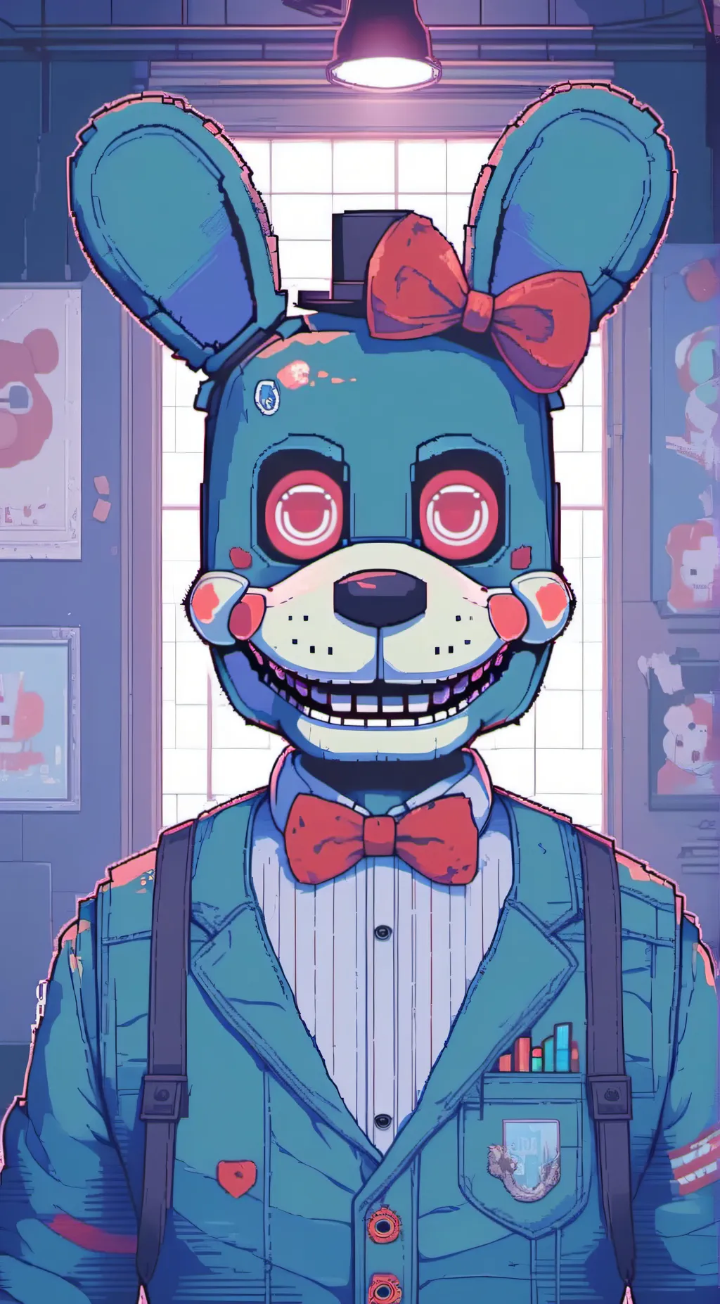 ai character: toy bonnie background