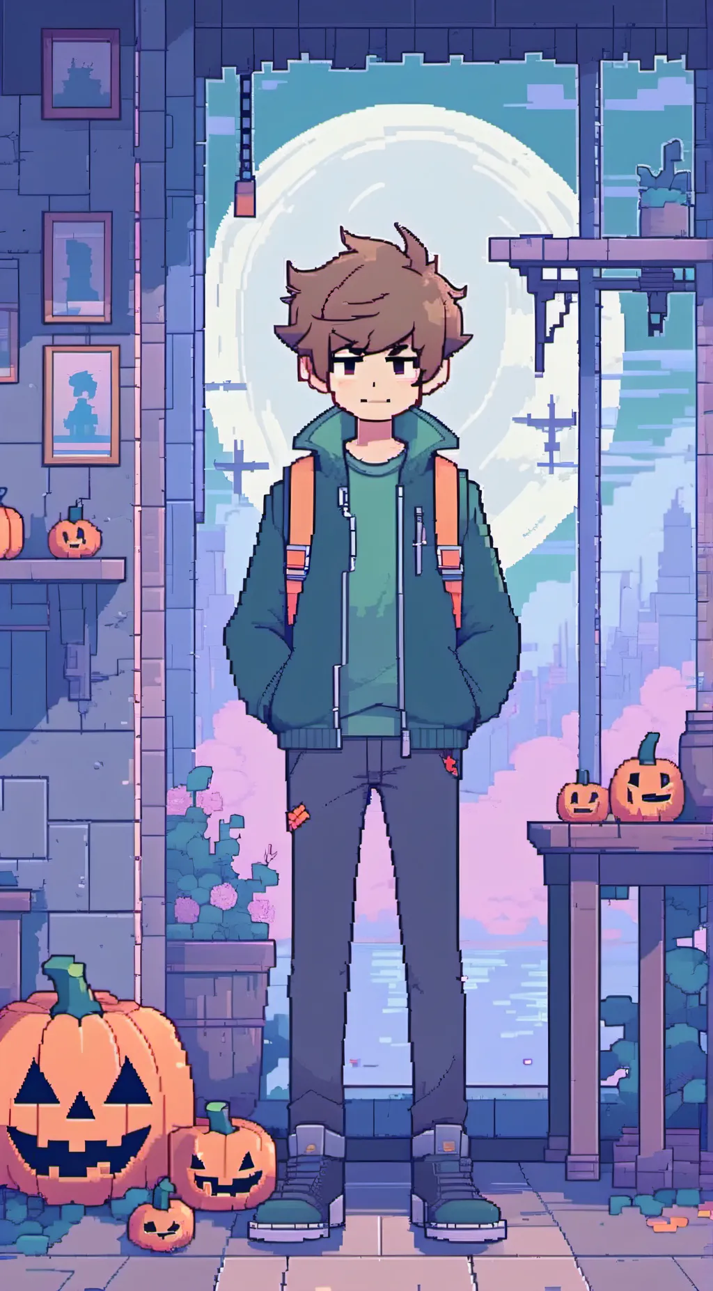 ai character: EddsworldHalloween background