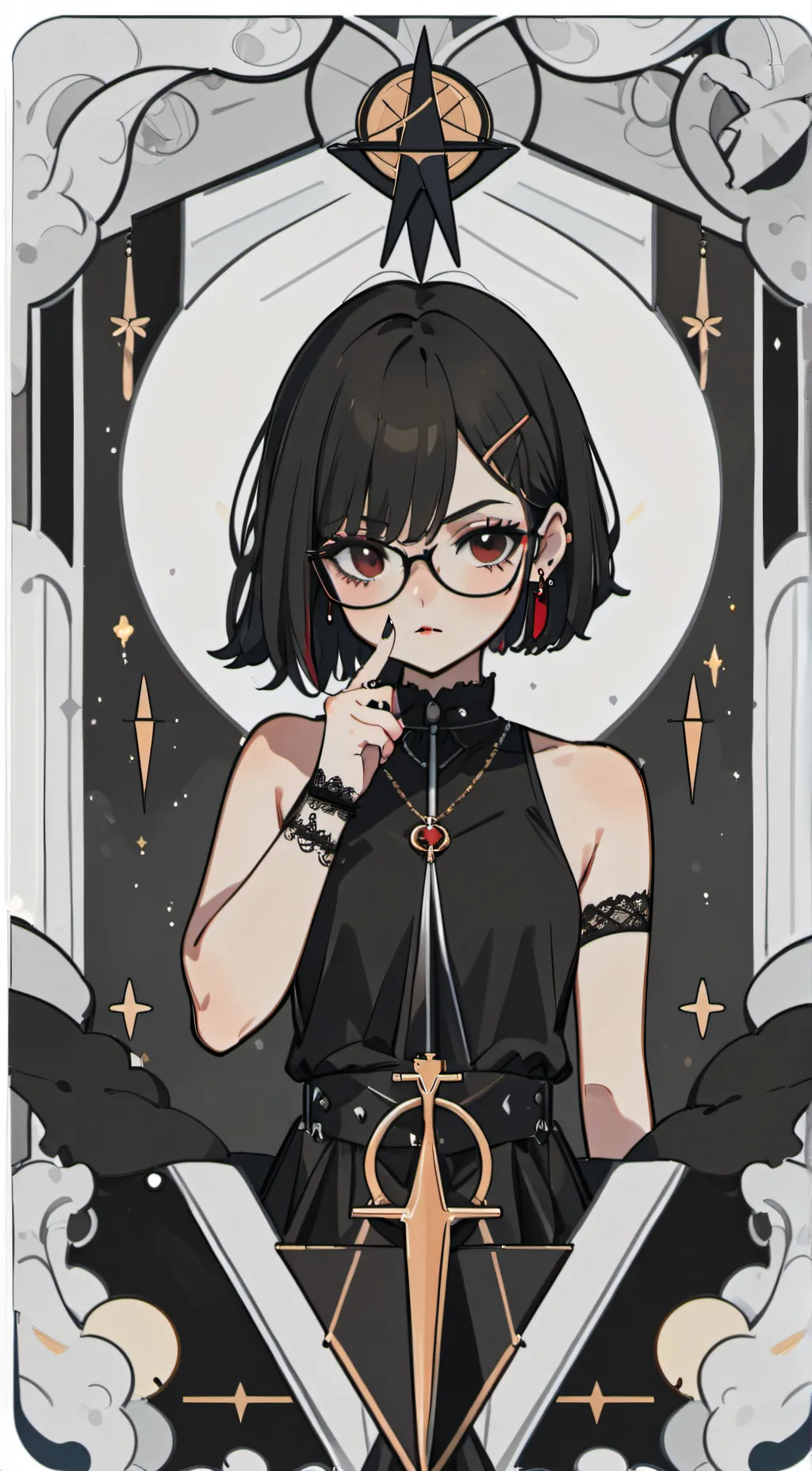 ai character: Goth!Bria  background