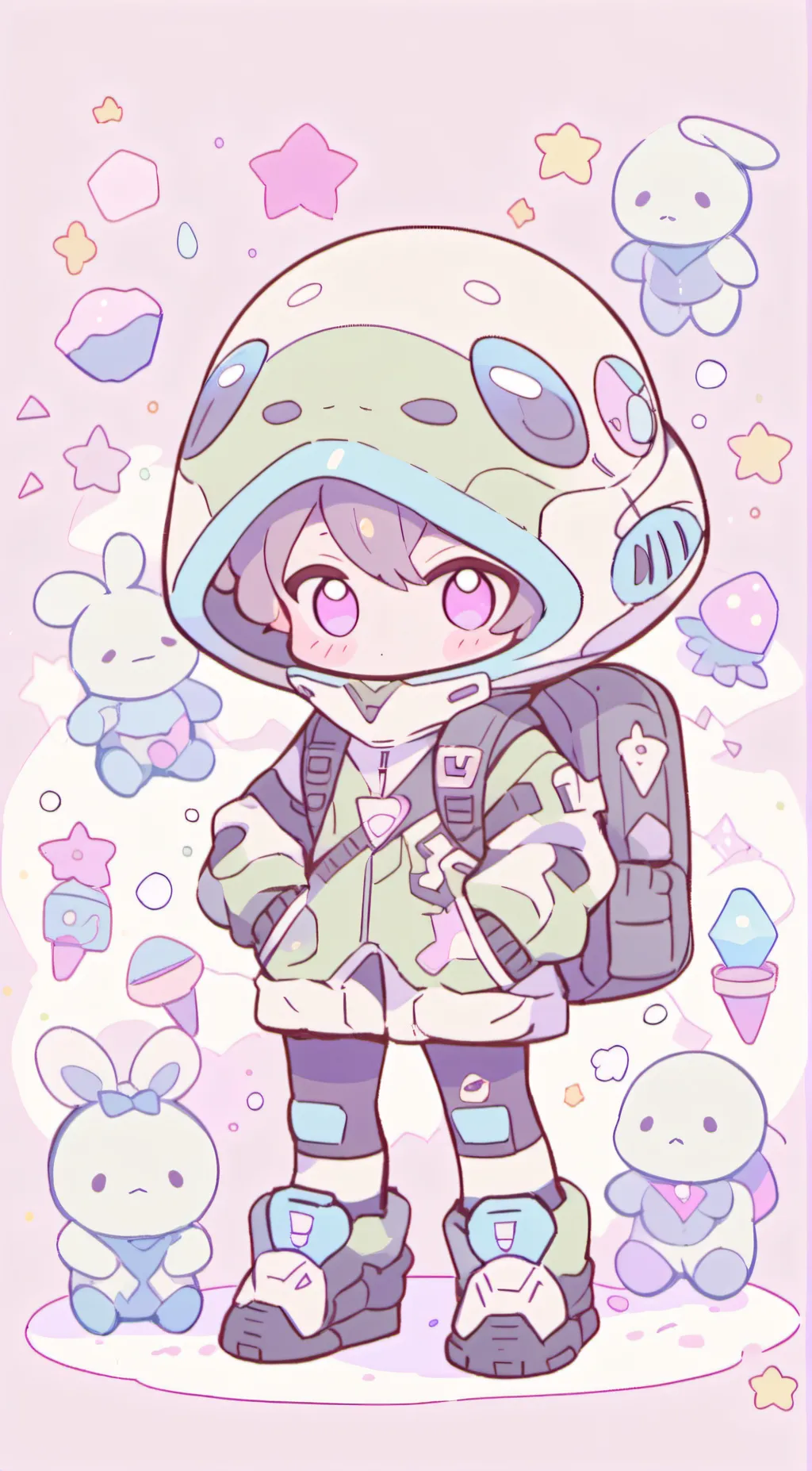 ai character: smoothie  background