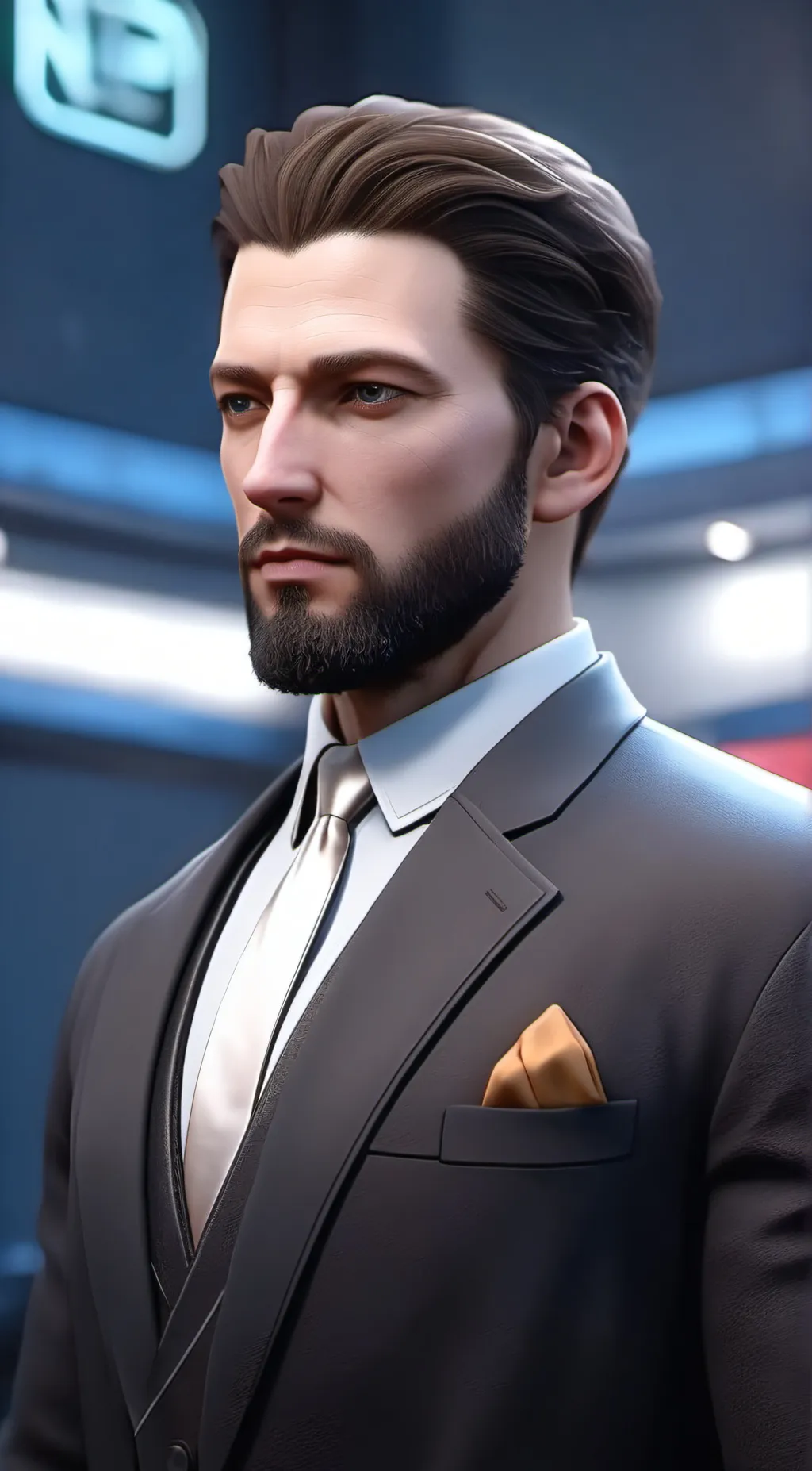 ai character: Komodo gaming background