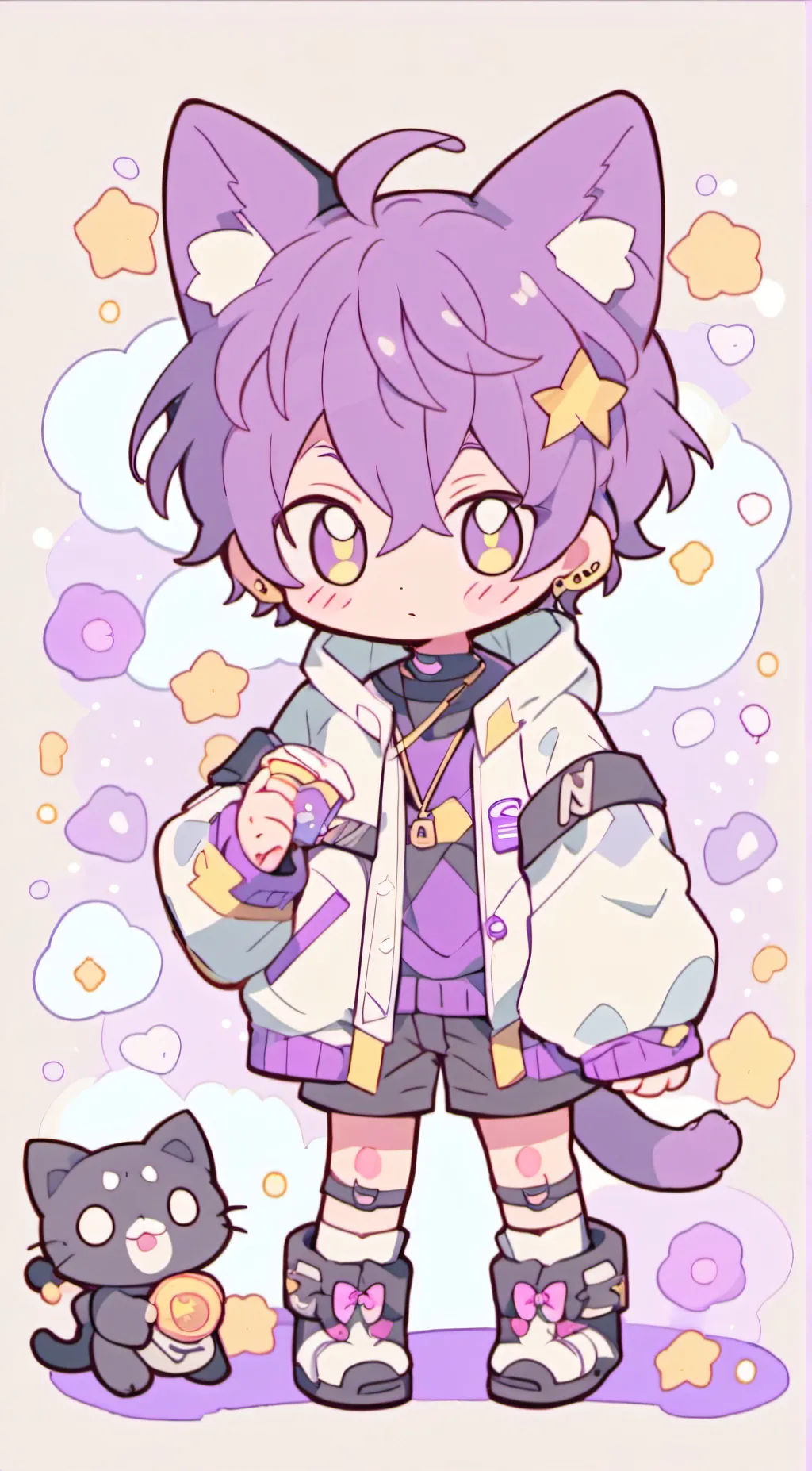 ai character: catnap background