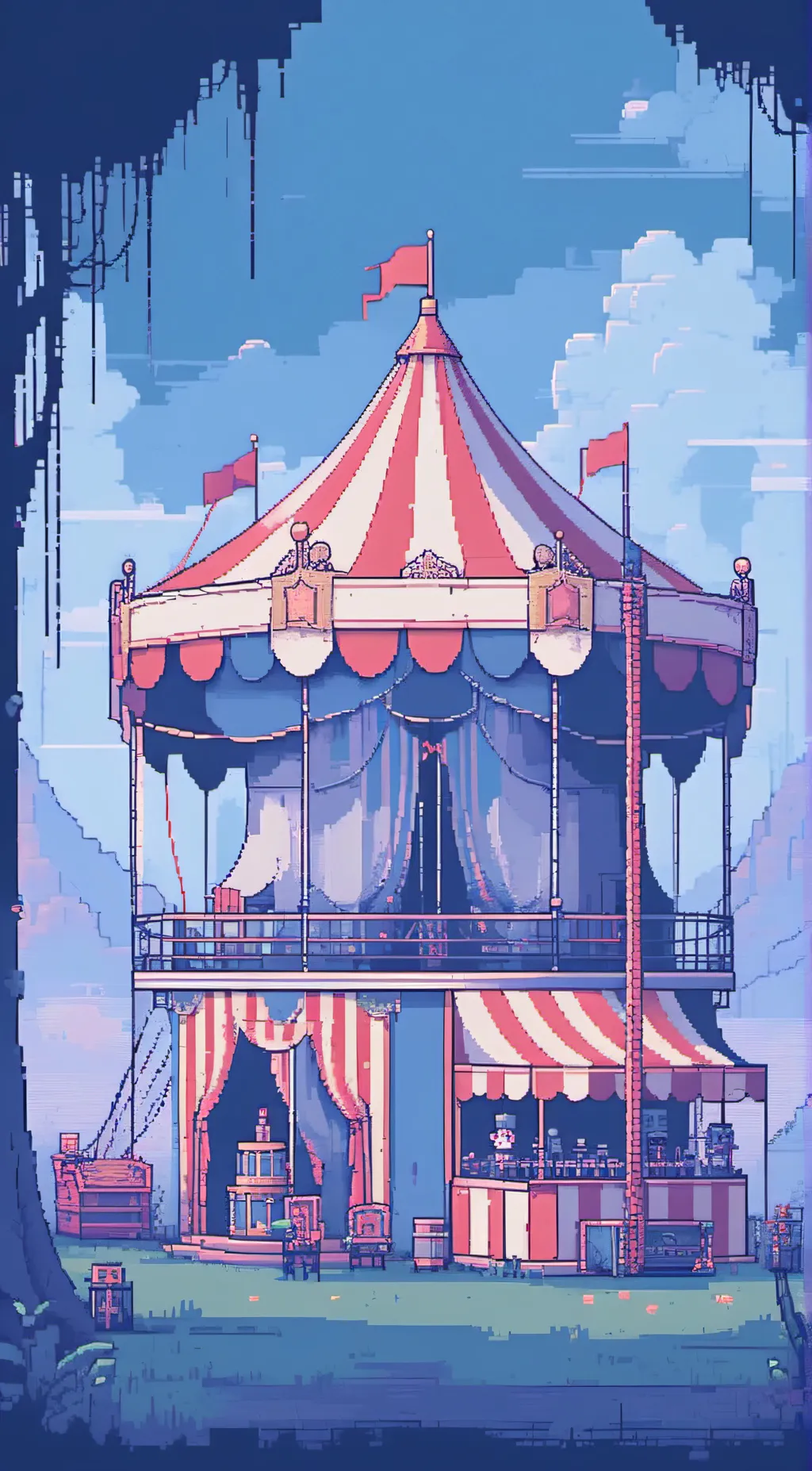 ai character: Digital circus  background