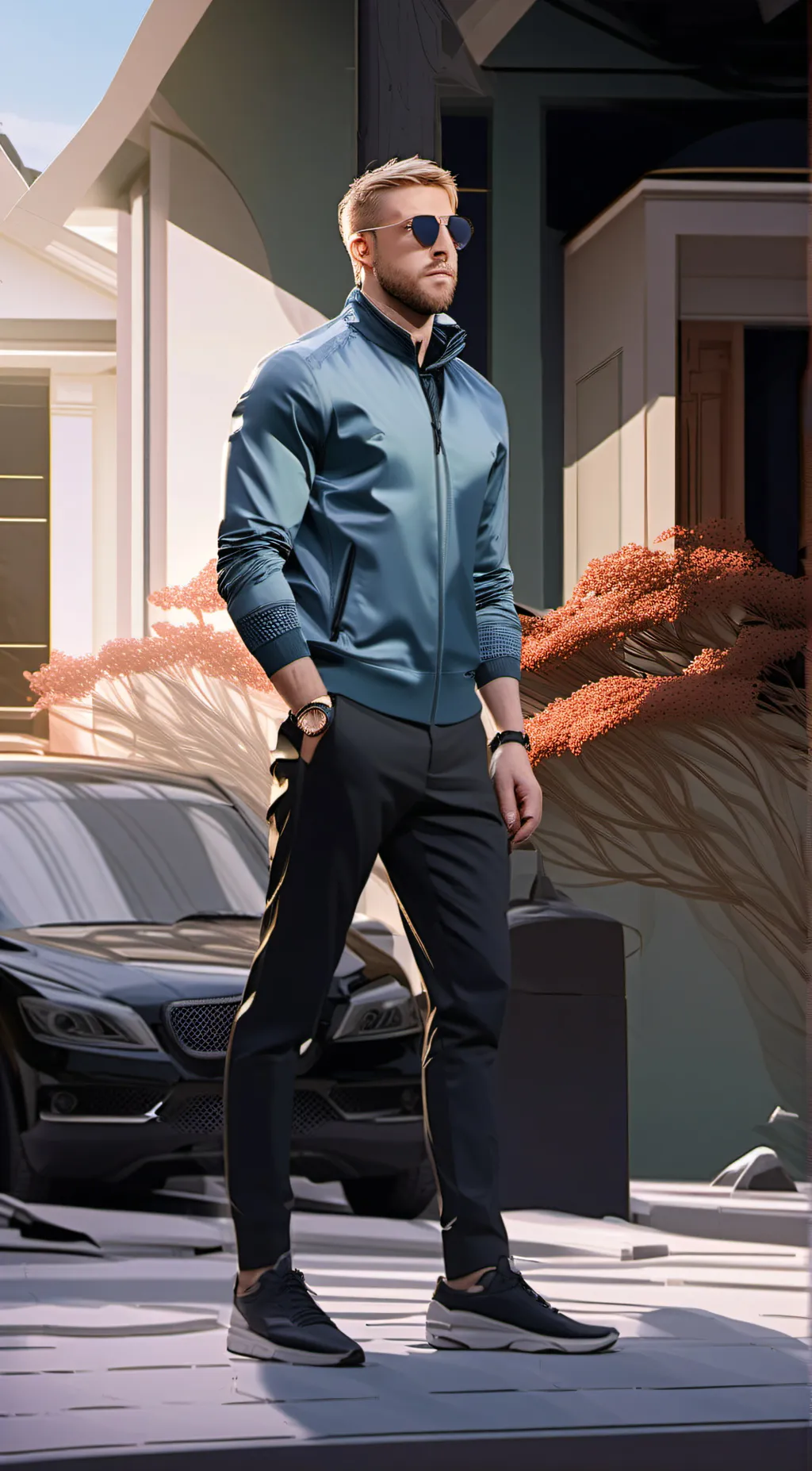 ai character: Orange Cassidy  background