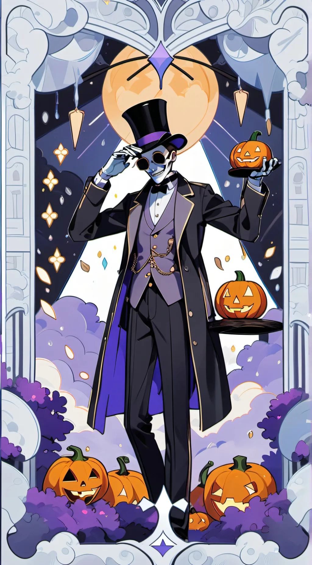 ai character: Autumn background