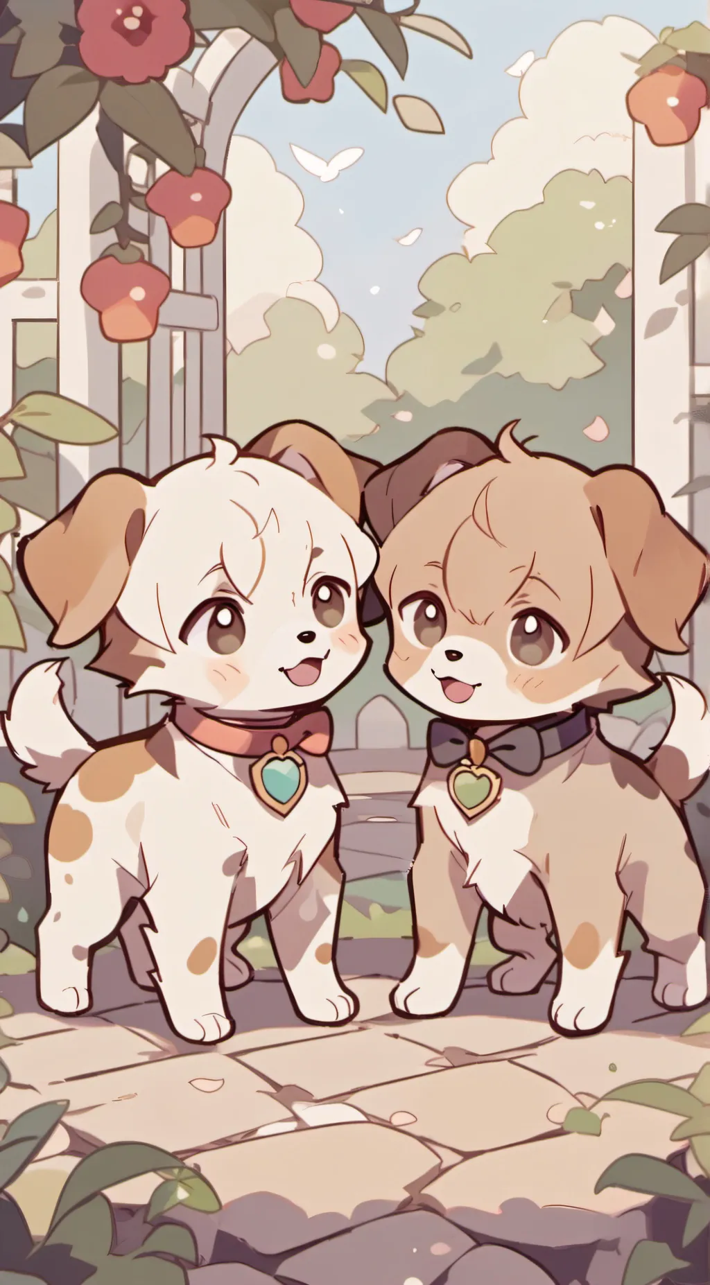 ai character: cream and coco background