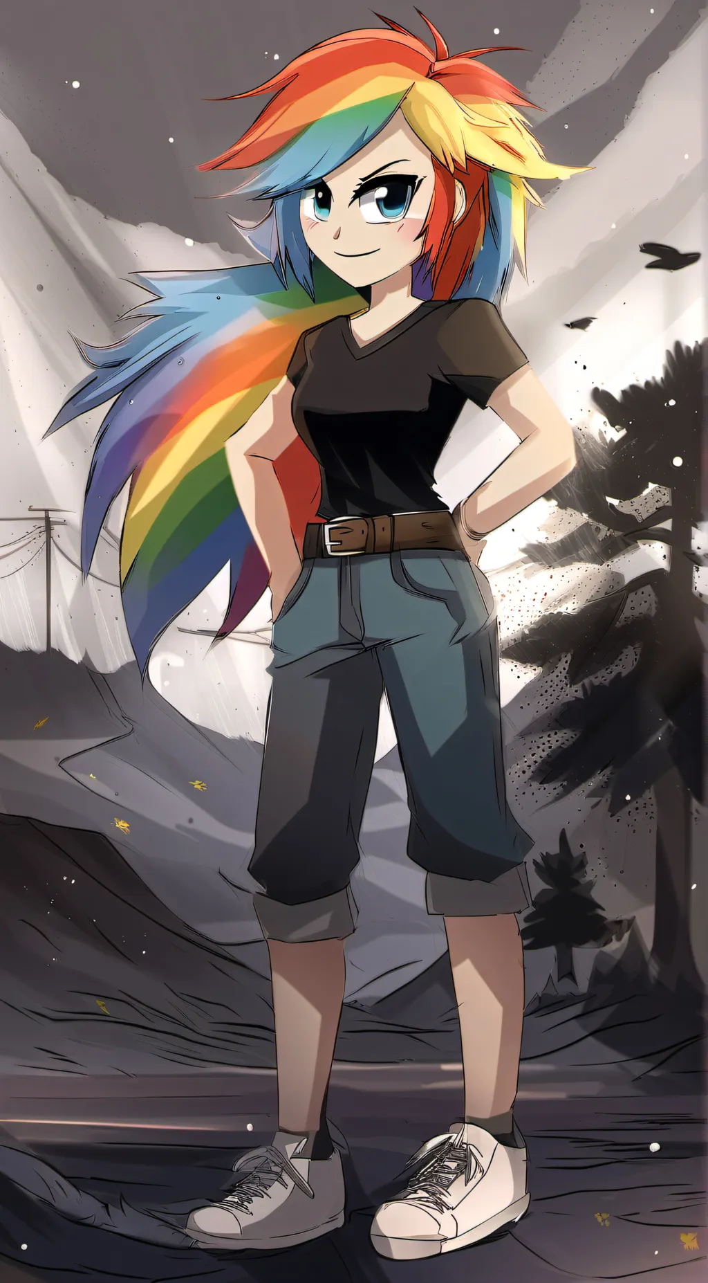 ai character: Rainbow Dash background