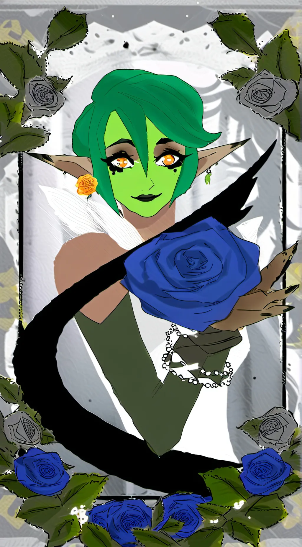 ai character: Evergreen background