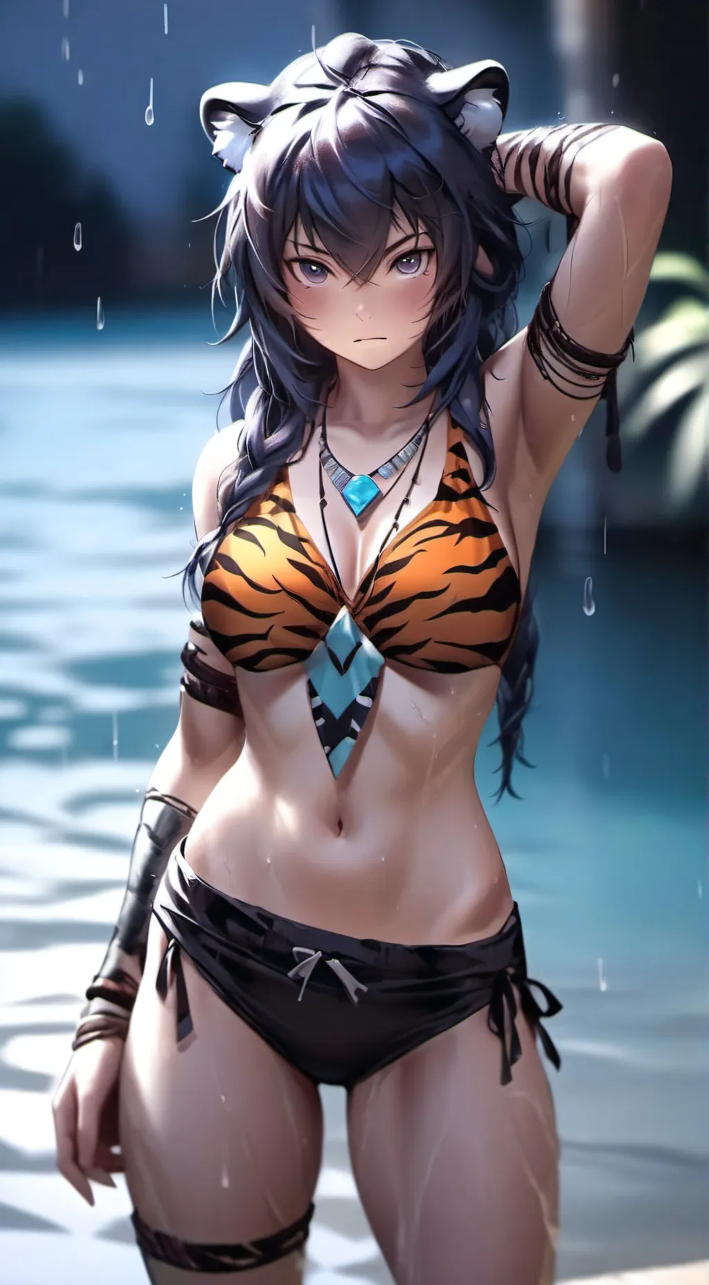 ai character: Xena (Tiger Girl) background