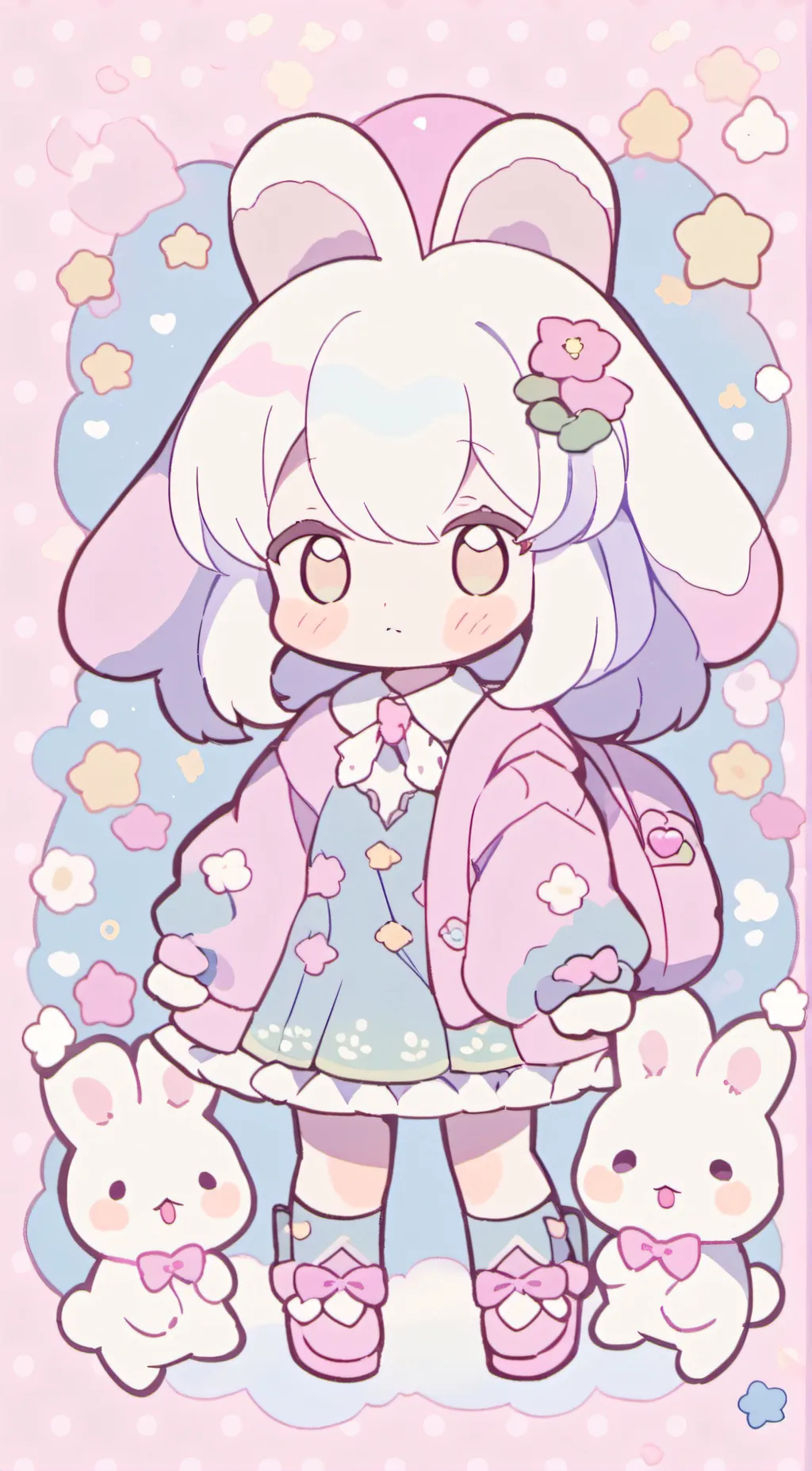 ai character: strawberri background