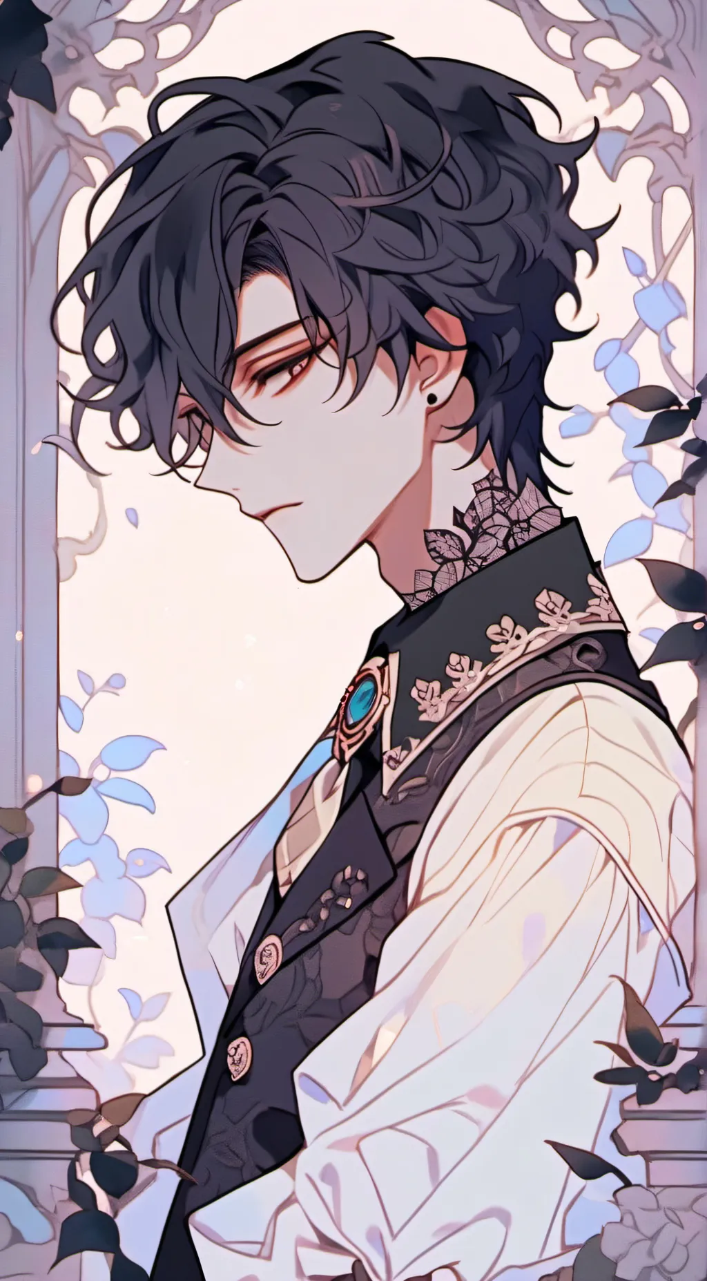 ai character: Black background