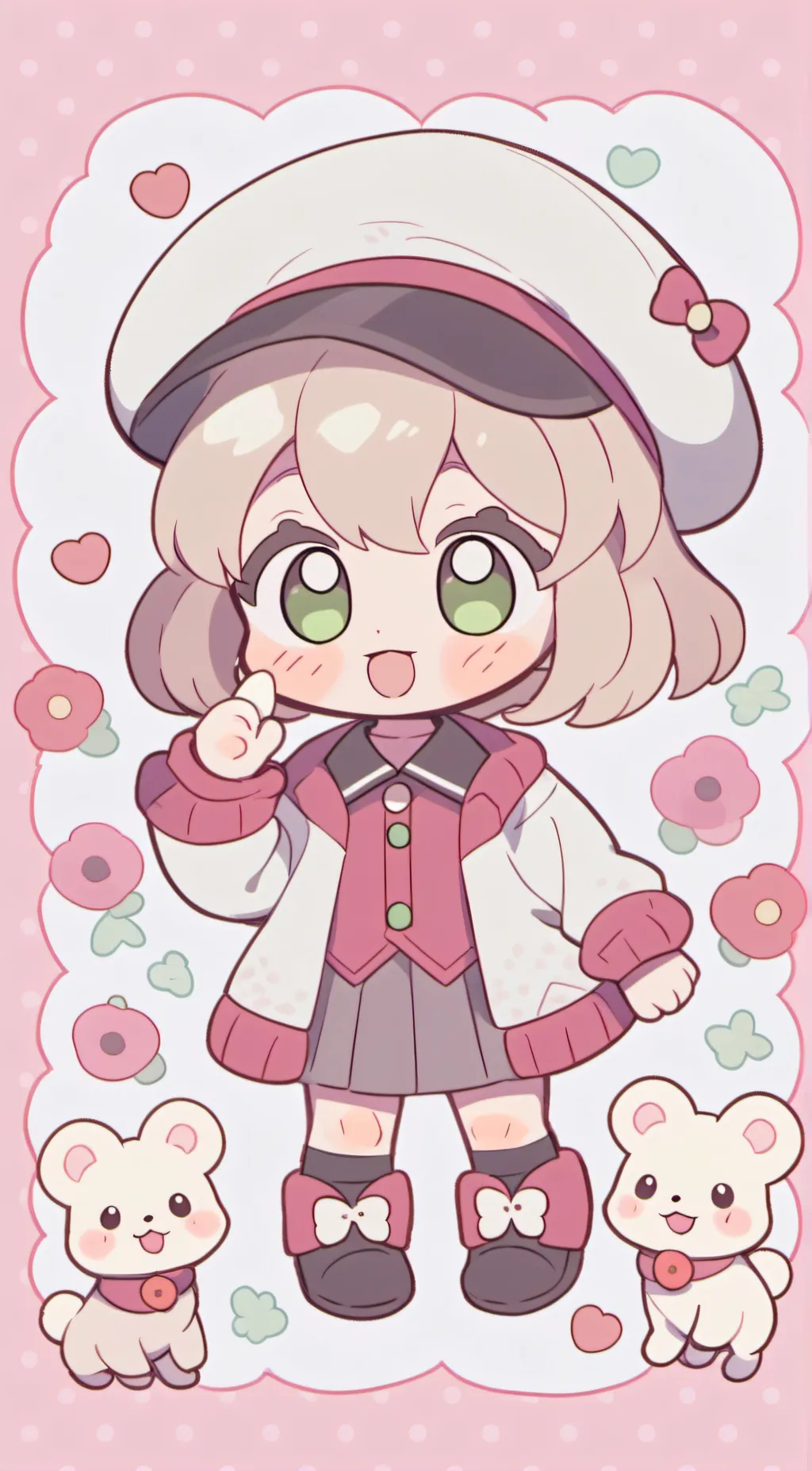 ai character: Smiling Critters background